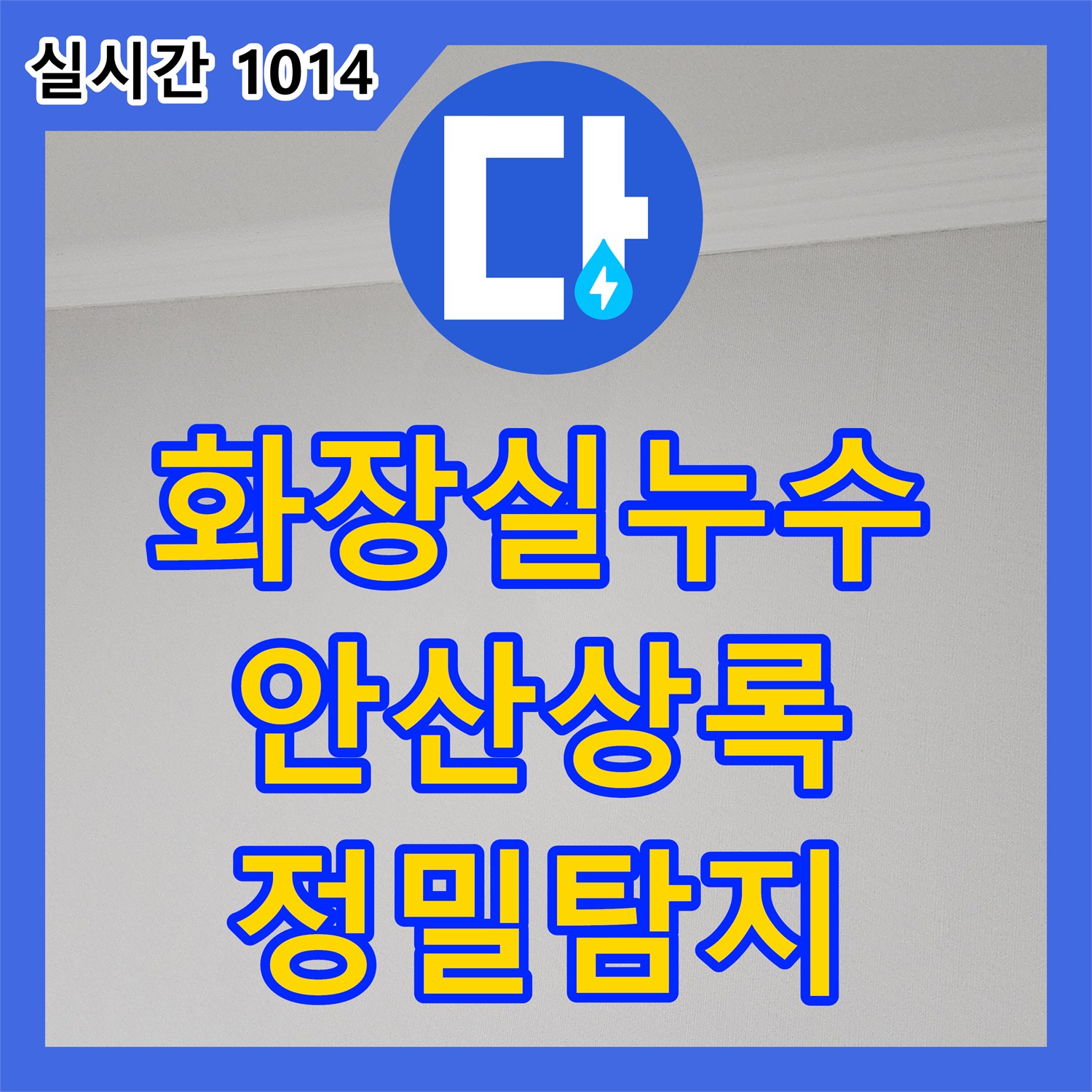 누수탐지전문, 화장실 누수 문제 디지털 게이지로 정밀하게 탐지하여 해결하는 과정 경기 안산시 상록구 본오동