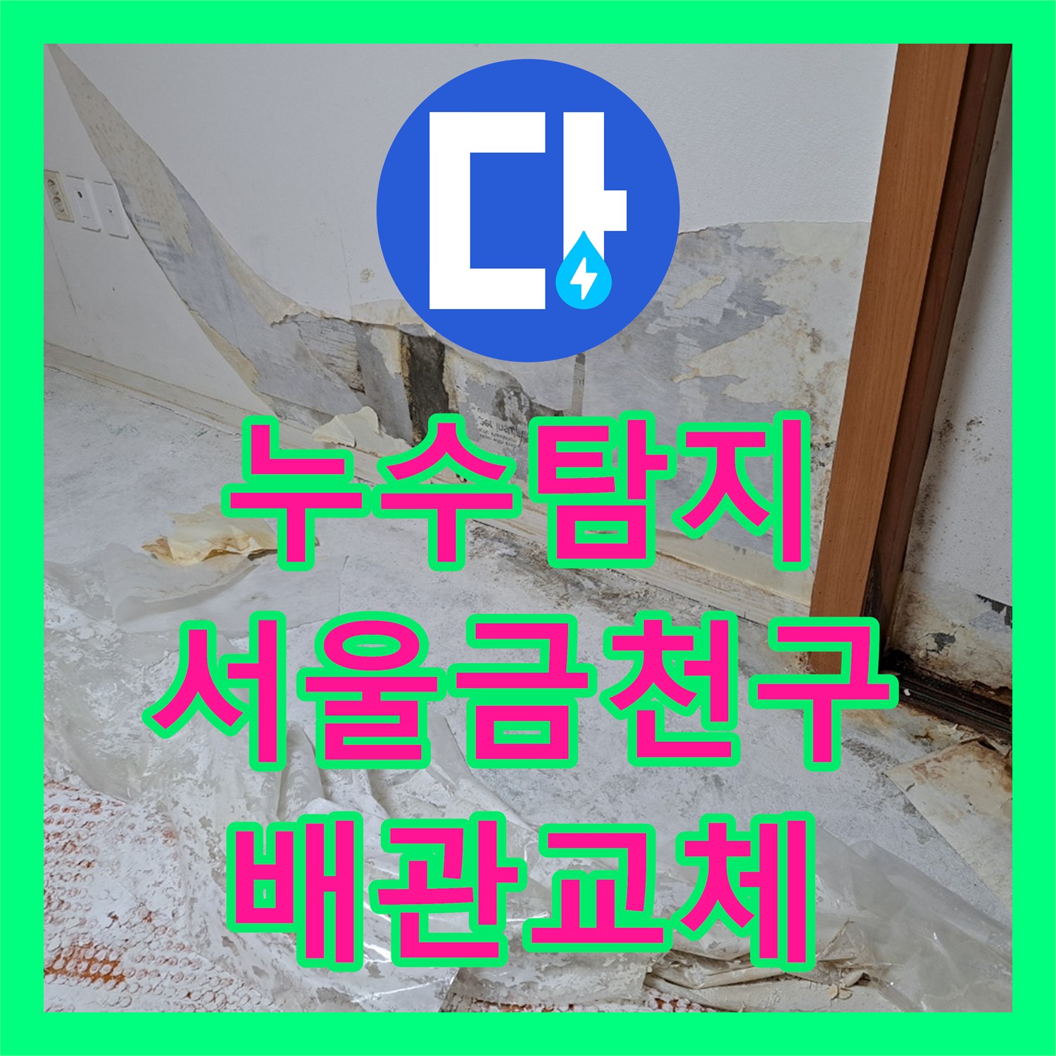 누수탐지 반지하 벽면과 바닥에 스며든 물샘 원인을 찾아 보수한 서울 금천구 독산동 사례