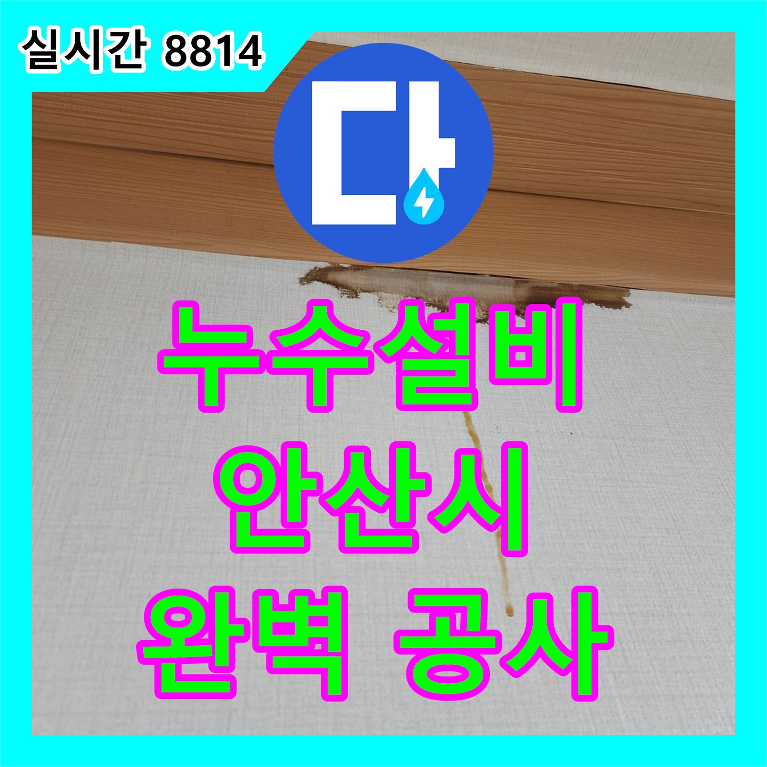 누수설비업체, 벽지 젖음과 페인트 벗겨짐을 유발하는 누수를 완벽하게 보수한 이야기, 안산시