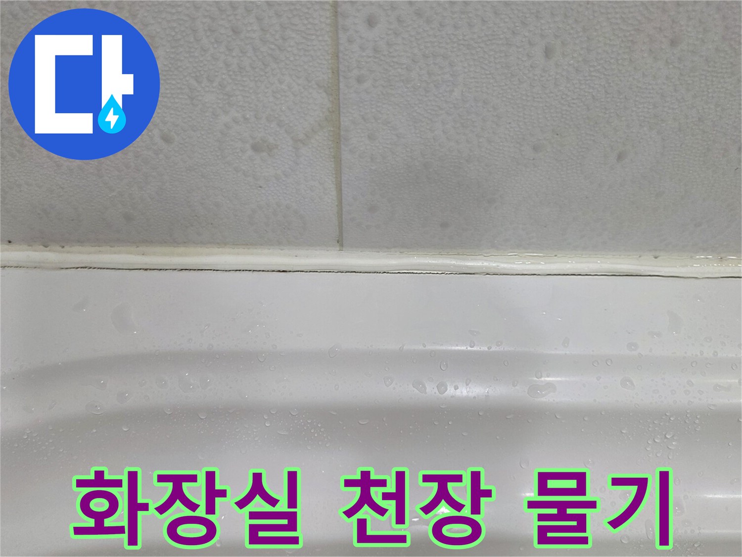 화장실-천장-패널-및-상단-틈새-물기-상태