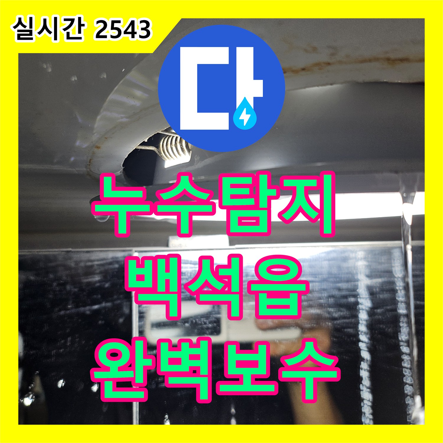 누수전문업체, 아파트 누수 문제, 신속한 방문과 정확한 진단으로 해결하는 양주시 백석읍