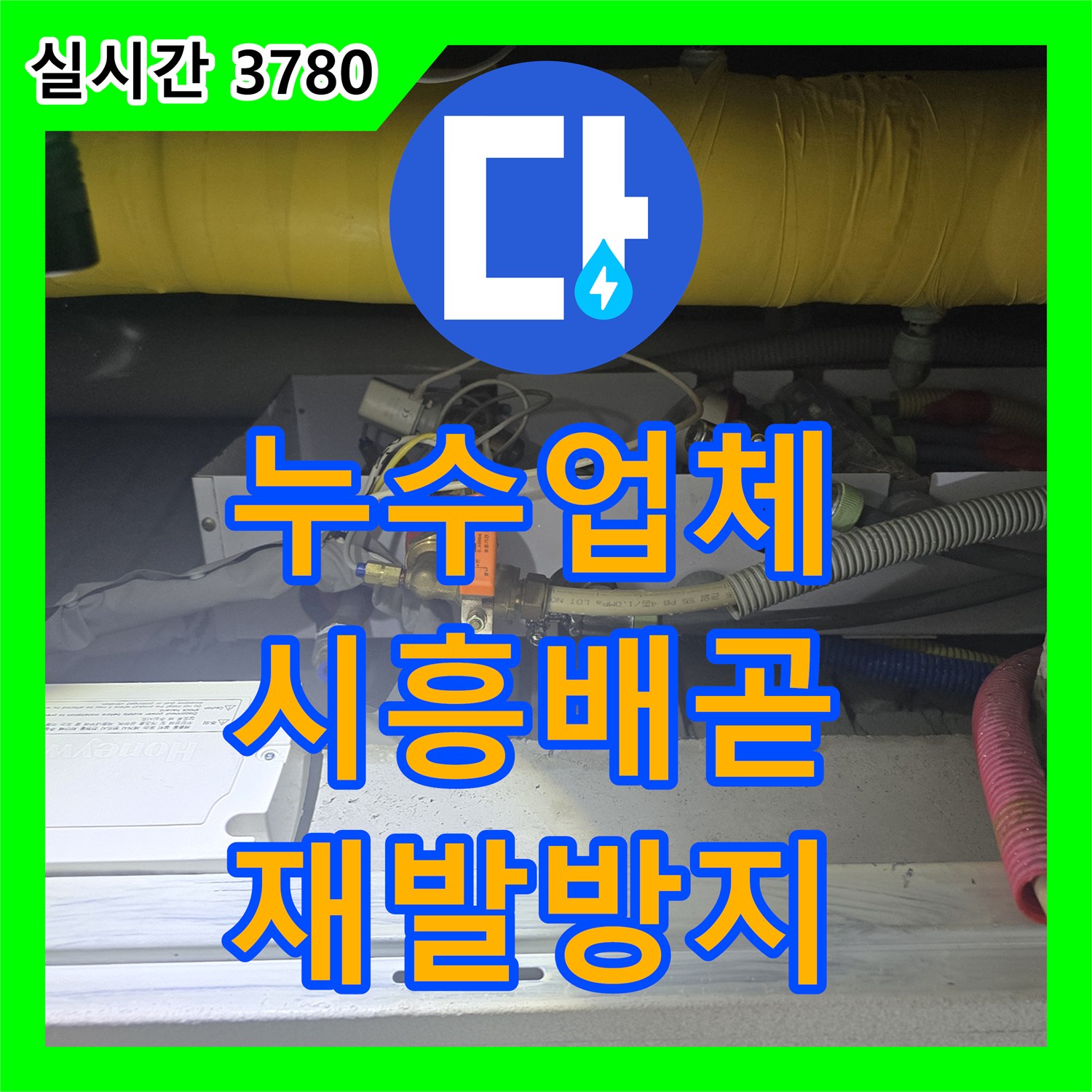누수설비업체 복잡한 배관 누수, 첨단 장비로 정확하게 진단하고 보수하는 작업, 시흥시 배곧동