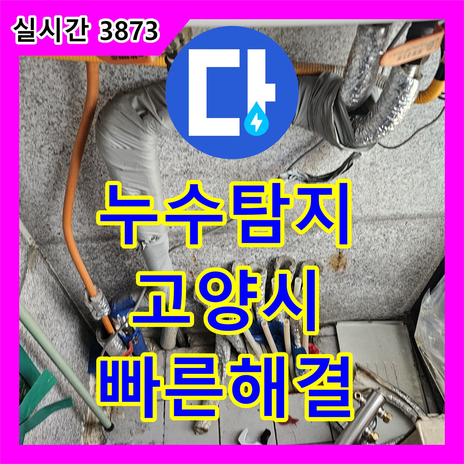 누수탐지, 주택 내부 스며드는 물 문제, 첨단 탐지기로 정확한 위치 찾아 공사 경기 고양시 일산동구