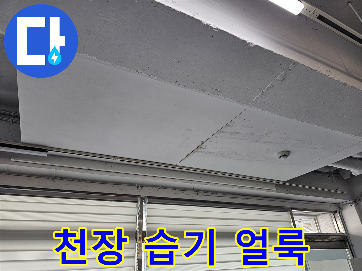물샘-현상으로-젖은-천장-마감재-상태