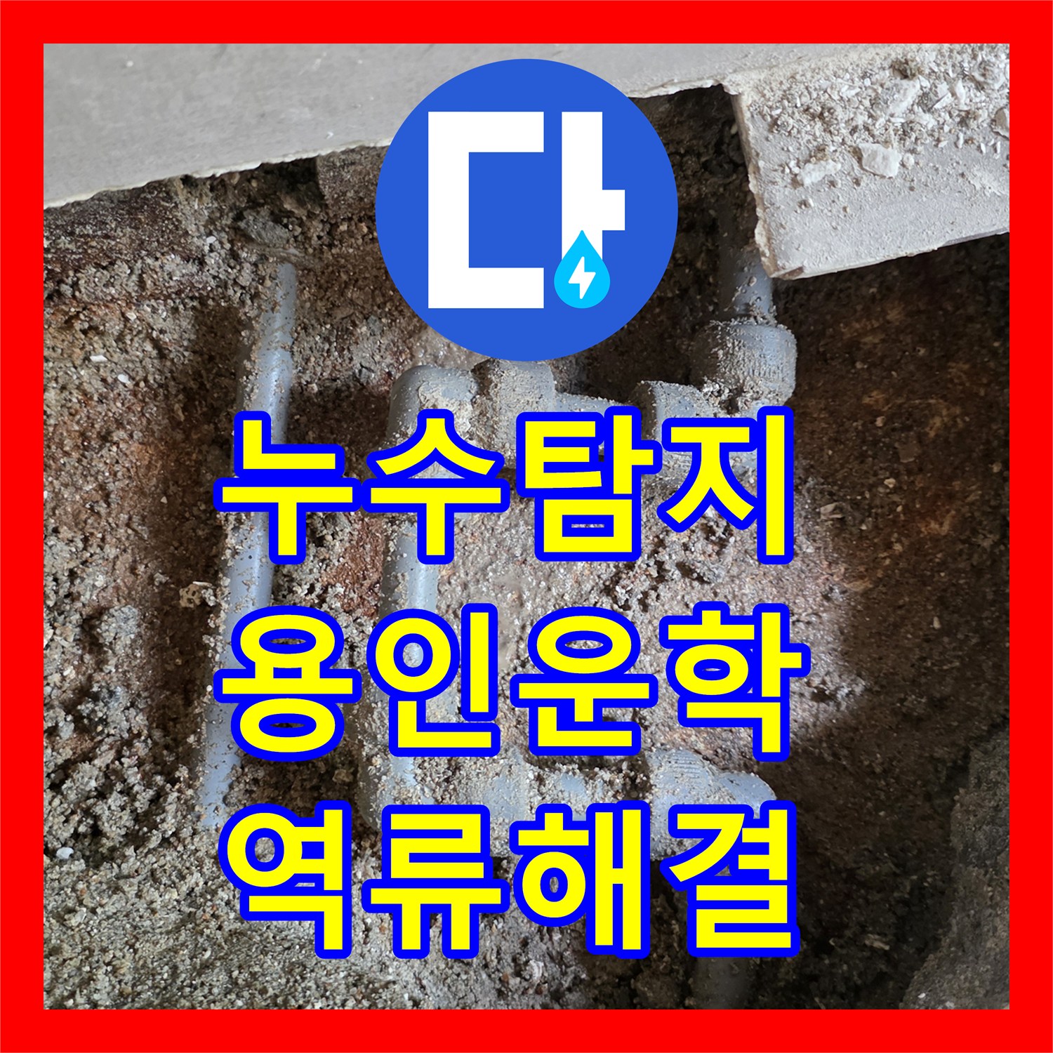 누수탐지 별채 화장실 물 사용 시 신발장으로 역류하는 현상 해결 경기 용인시 처인구 운학동