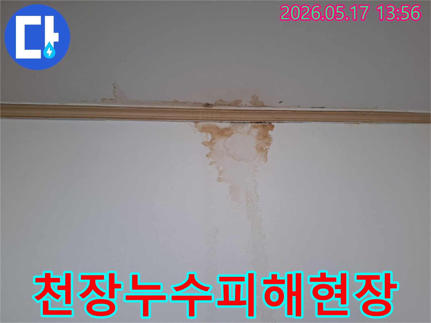 주거-공간에서-발견된-심각한-수도관-누수-피해-증상-이미지