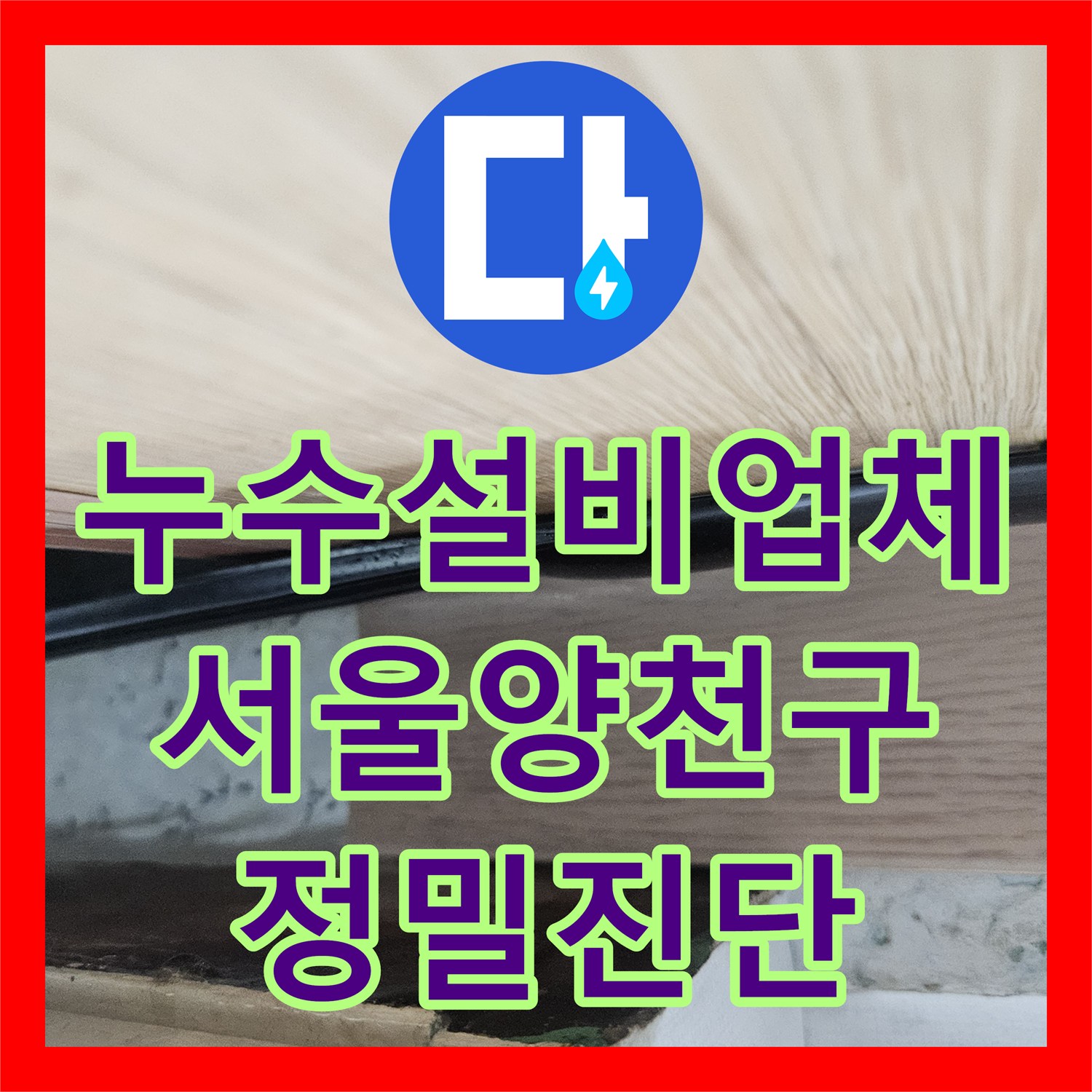누수설비업체 타 업체가 실패한 아랫집 현관 천장 물샘 잡은 서울 양천구