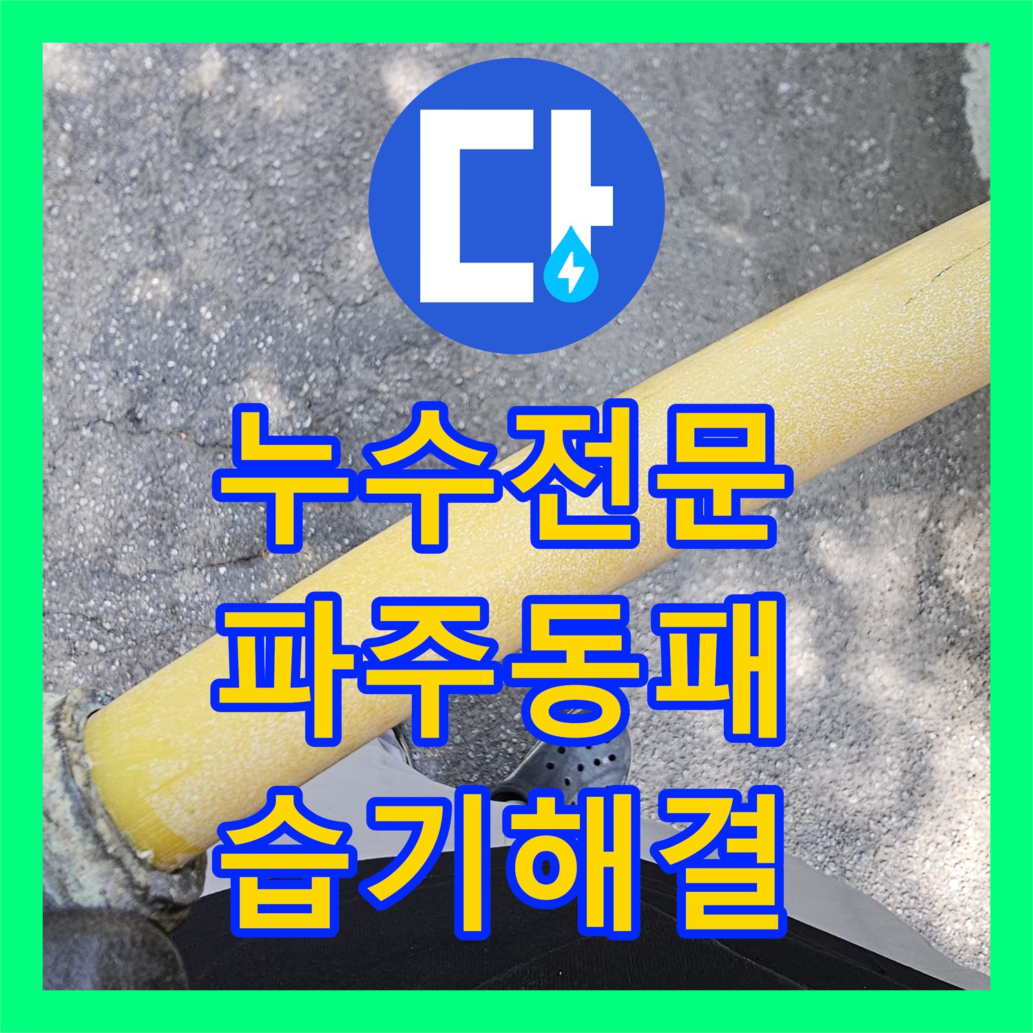 누수전문 보일러 하단 온수 배관 누수로 인한 세탁실 바닥 습기 제거 경기 파주시 동패동