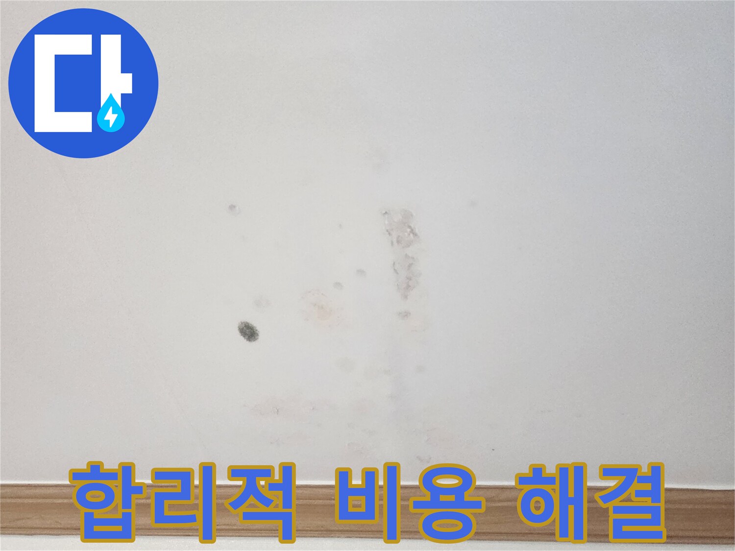 아랫집 천장에 발생한 누수 흔적을-누수 전문가가-합리적인 비용으로 해결하기 위해-면밀히 살펴보는 모습