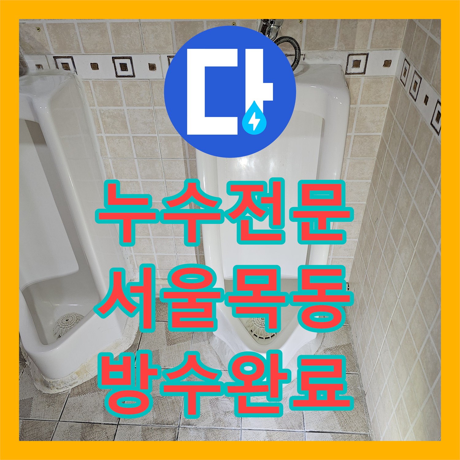 누수전문 소변기 배관 연결부 결함으로 인한 바닥 물샘 공사 서울 양천구 목동