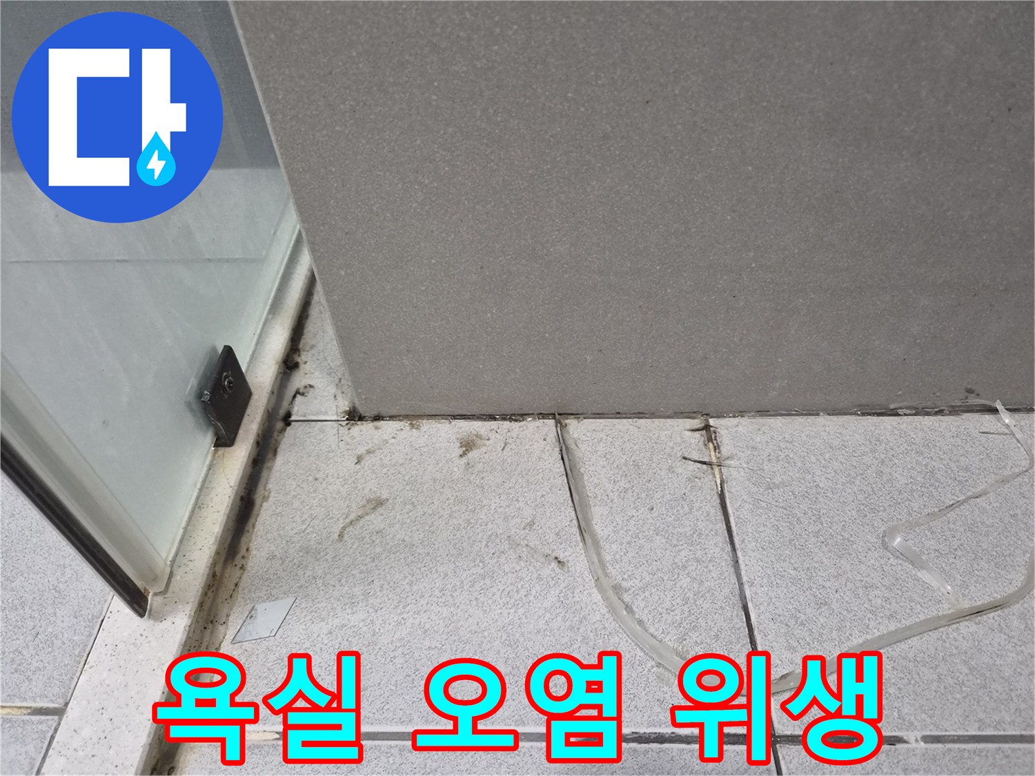 욕실-바닥의-심각한-오염과-곰팡이를-통해-누수로-인한-위생-문제의-심각성을-설명하는-사진