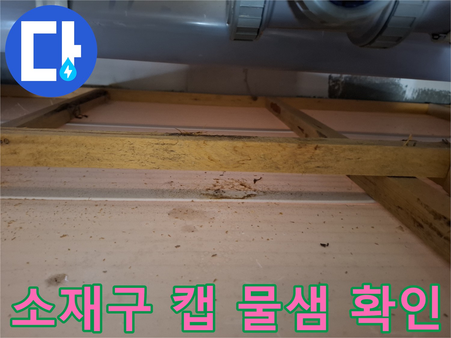 용현동 현장-피트랩 소재구 주변의 누수 증상 관찰