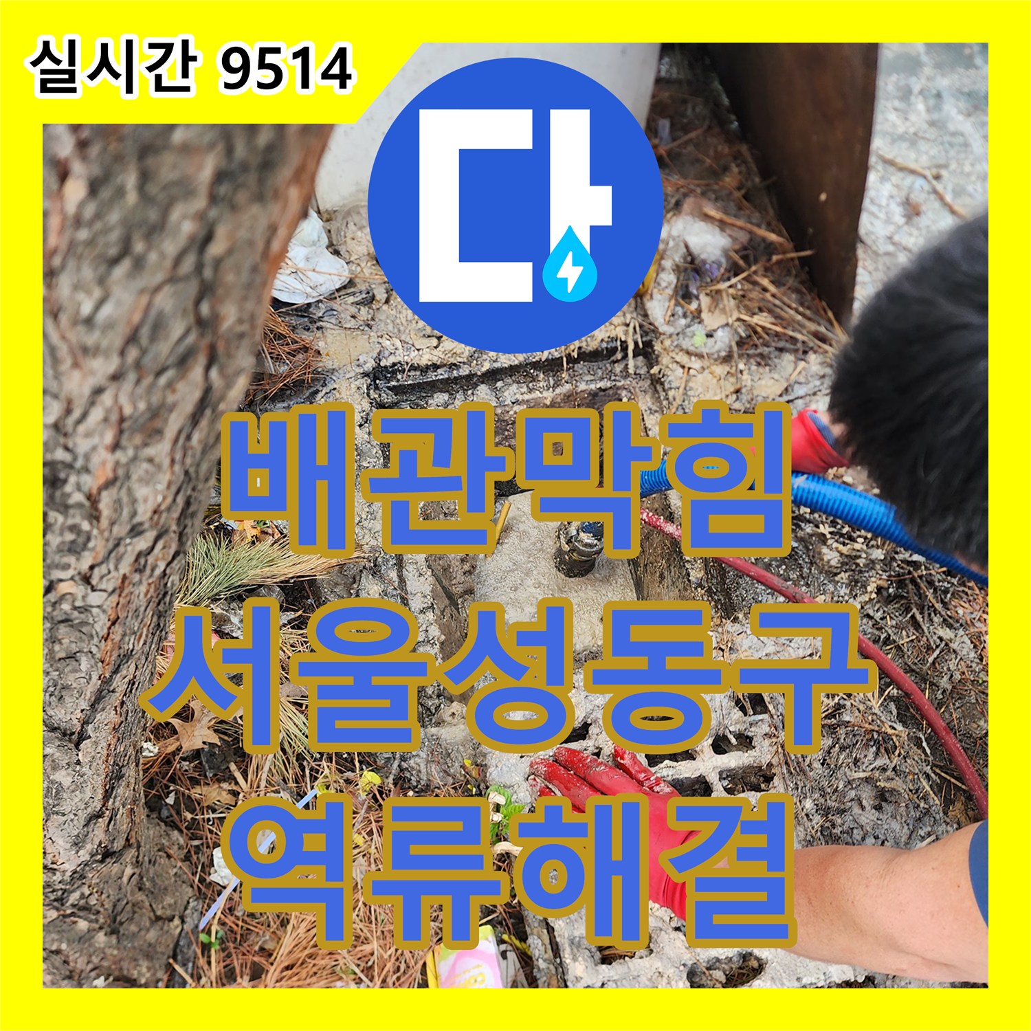 배관막힘 공용 배관의 슬러지를 제거하고 집수정 역류 현상을 해결한 서울 성동구 하왕십리동 사례