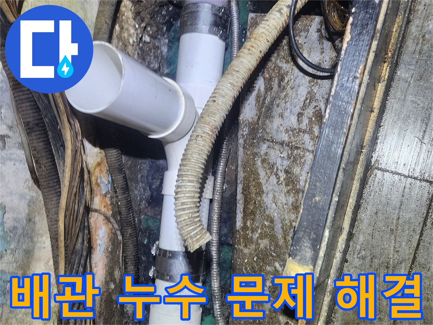 오래된-배관에서-발생한-누수-문제를-새로운-PVC-배관으로-교체하여-신속하게-해결하는-현장-사진