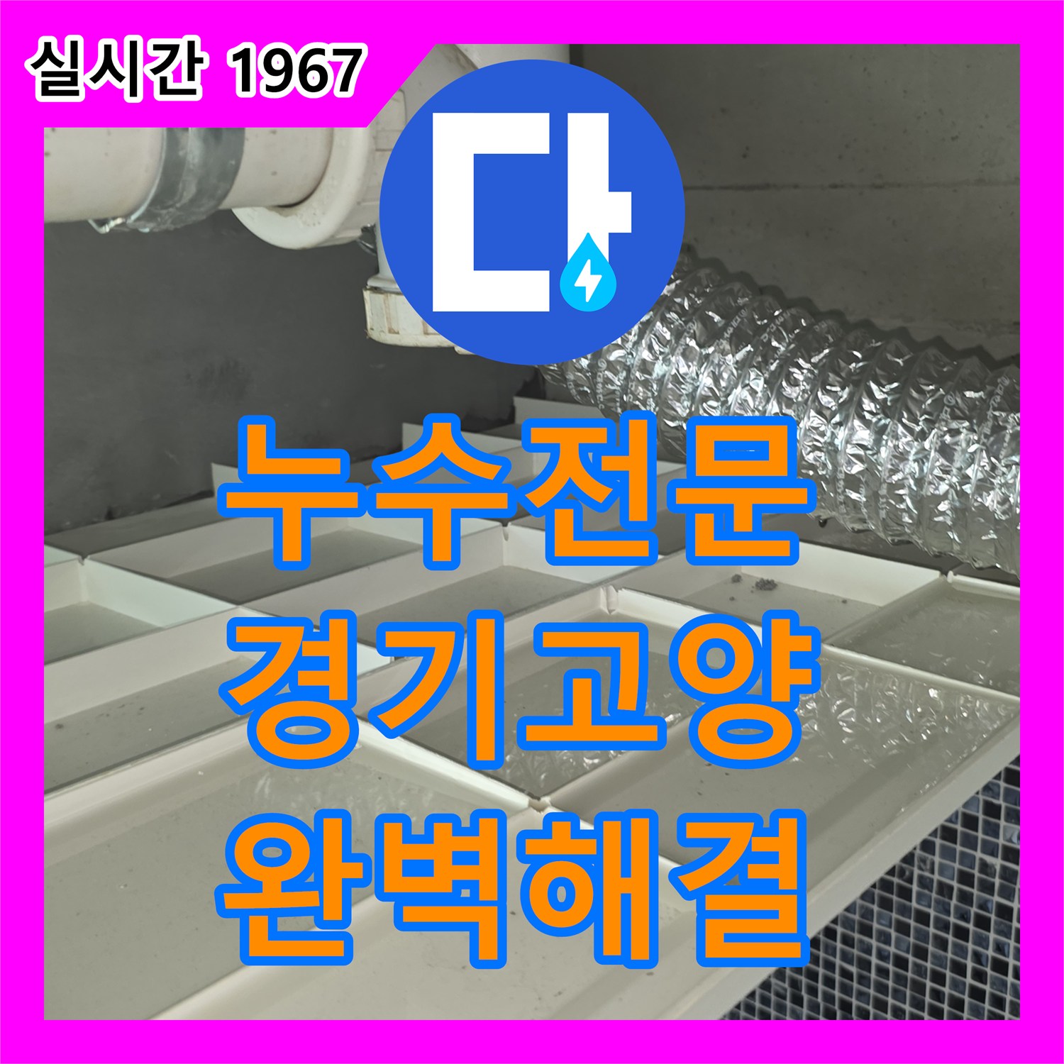누수전문, 발생한 누수 문제, 완벽하게 해결했는지 경기 고양