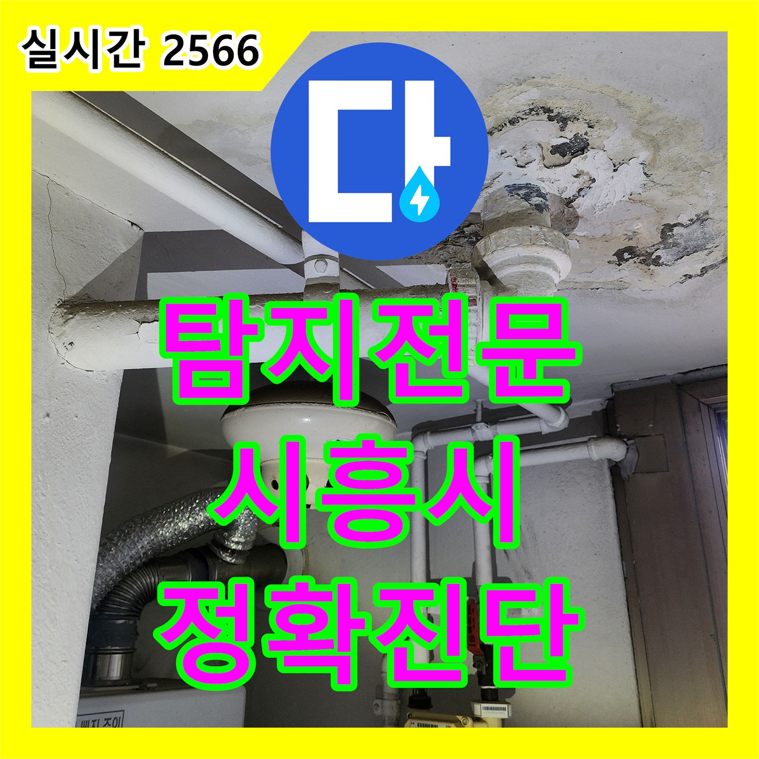 누수탐지전문과 함께 경기 시흥시 신현동에서 발생한 세탁실 바닥 배수 트랩 누수, 정확히 찾아내고 완벽하게 공사한 이야기