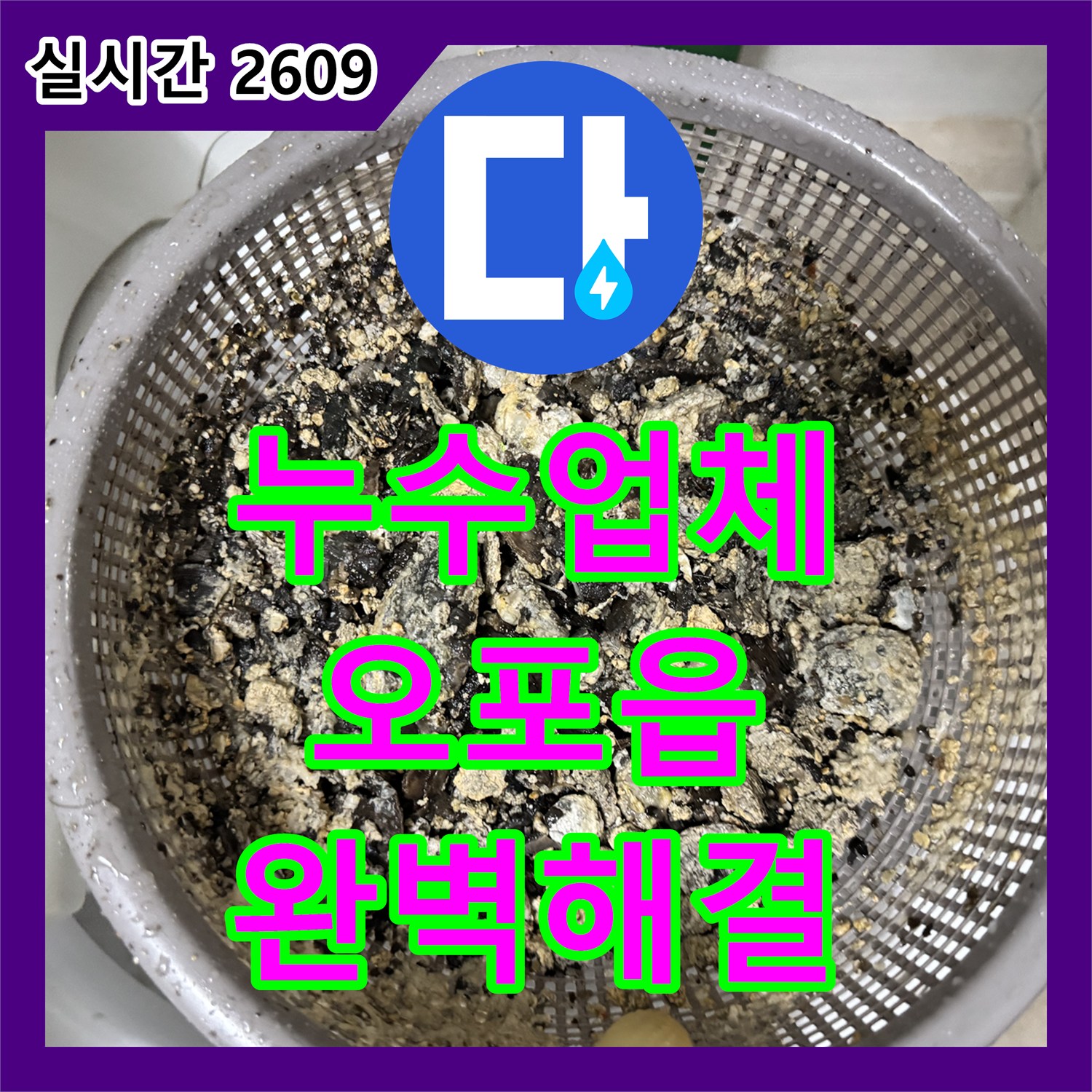 누수설비 - 오래된 주택의 누수, 체계적인 탐지 과정으로 근본 원인을 찾아 공사합니다 - 경기 광주시 오포읍