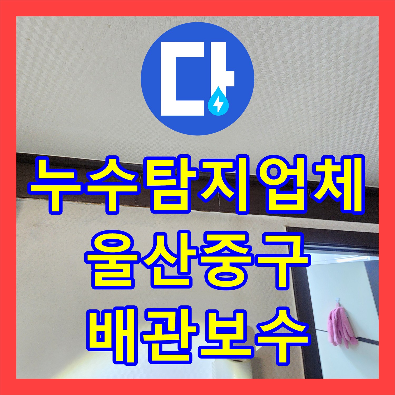 누수탐지업체 울산 중구 학성동 난방 배관 결함으로 인한 천장 누수 지점 포착 및 공사