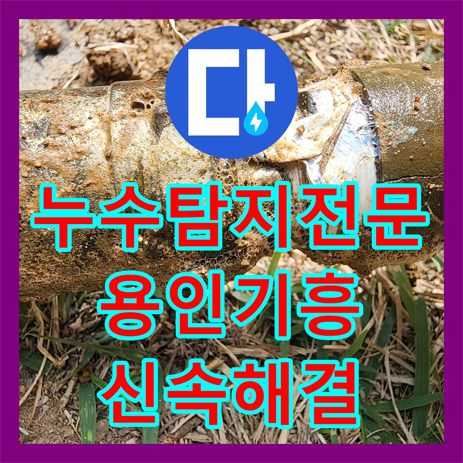 누수탐지전문 마당 땅속 배관 연결부 파손으로 인한 수도 요금 증가 해결 용인시 기흥구