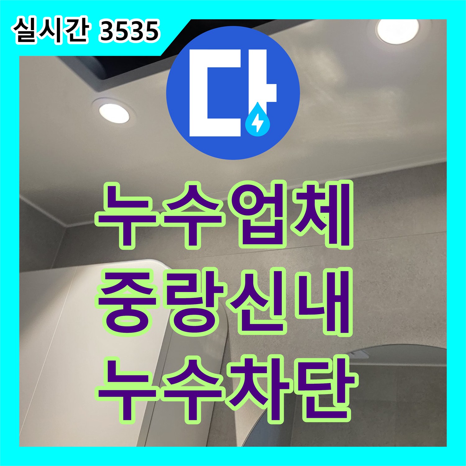 누수업체 안방 화장실 천장 점검구를 통한 배관 결함 발견 및 방수 공사 서울 중랑구 신내동