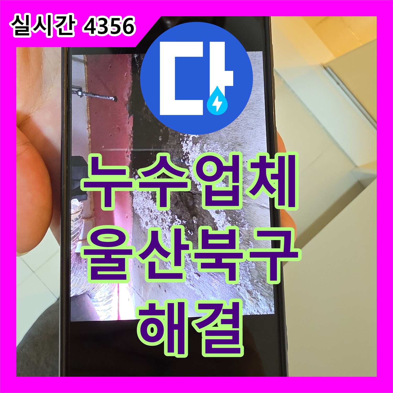 누수업체 아랫층 화장실 천장의 누수 지점을 정밀 장비로 포착하여 해결한 과정 울산북구