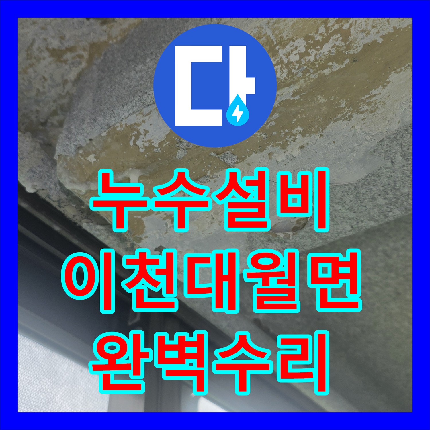 누수설비 뒷베란다 천장 물샘 정밀 진단 및 배관 교체 작업 경기 이천시 대월면
