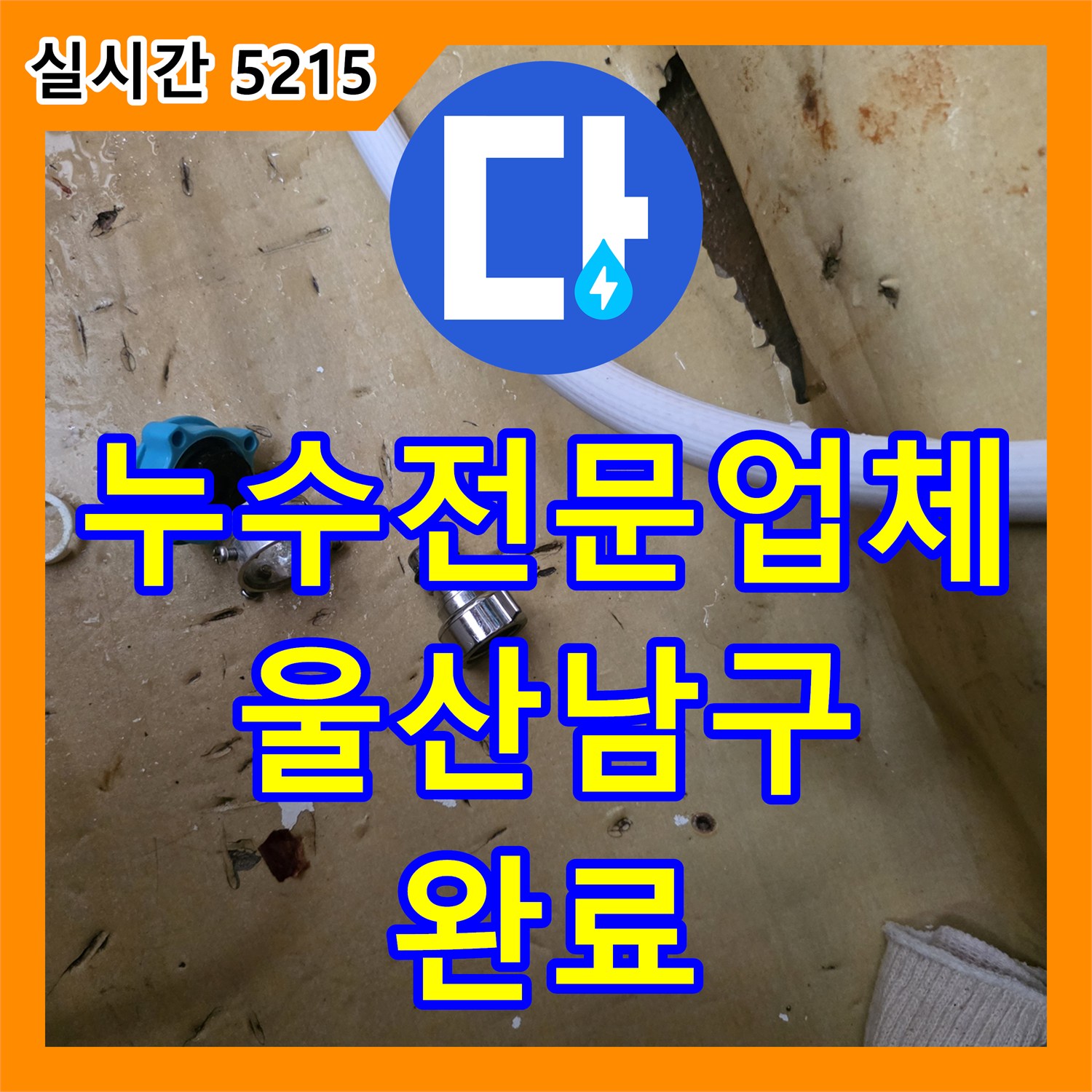 누수전문업체 울산광역시 남구 삼산동 다세대주택 지하층 천장 누수 지점을 정밀 탐색하여 수리한 후기