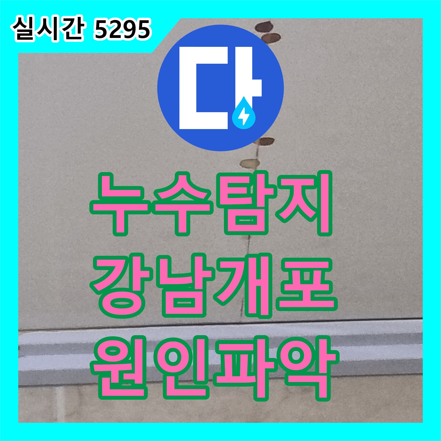 누수탐지 하수 및 오수 매립 배관의 결함으로 인한 화장실 천장 누수를 진단한 사례 서울 강남구 개포동