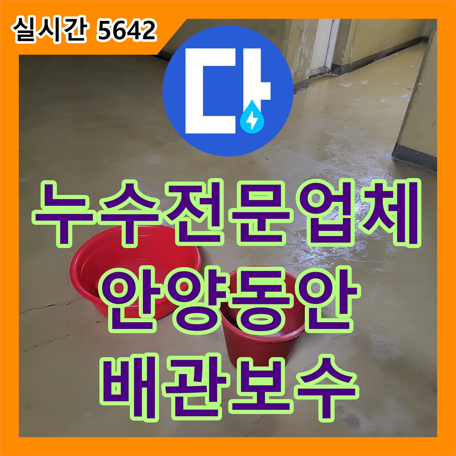 누수전문업체 지하층 천장 누수의 원인이 된 싱크대 배관 결함 해결 과정 안양시 동안구