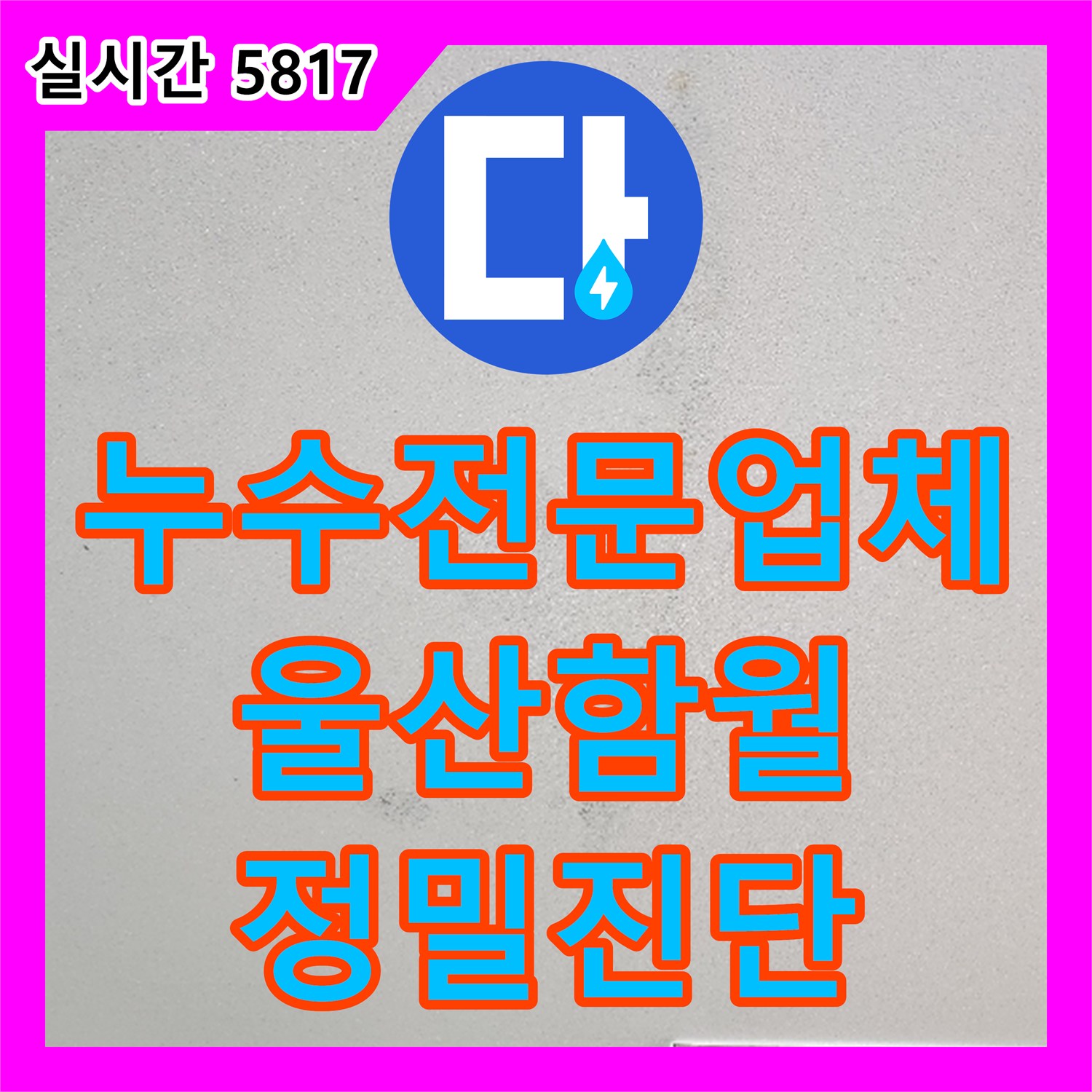 누수전문업체 구조가 다른 위아래 층의 누수 지점을 찾기 위해 정밀 진단을 안내한 울산 중구 함월동 현장