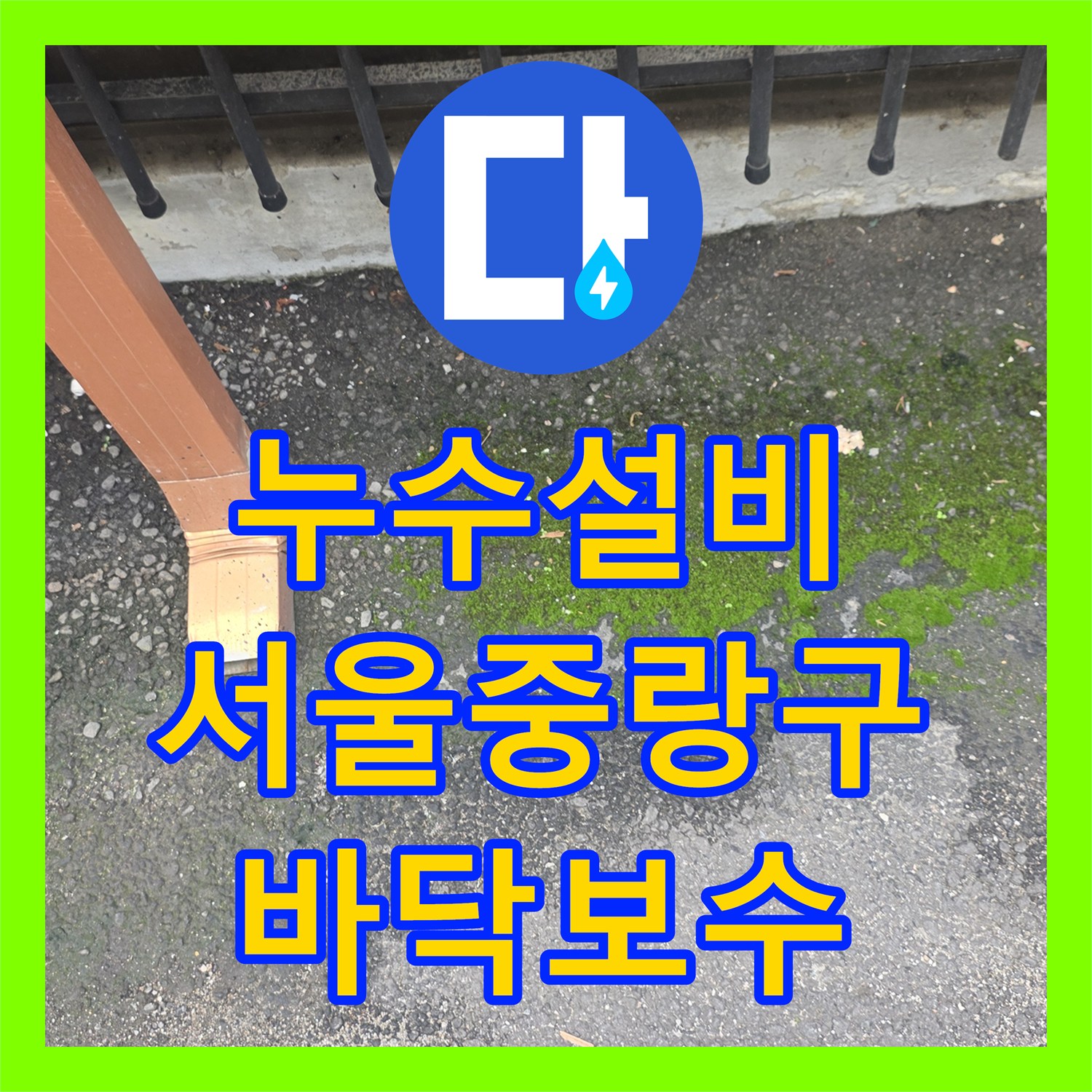 누수설비 지하 바닥 물 올라옴 증상을 잡기 위해 외부 지반을 점검한 서울 중랑구 현장