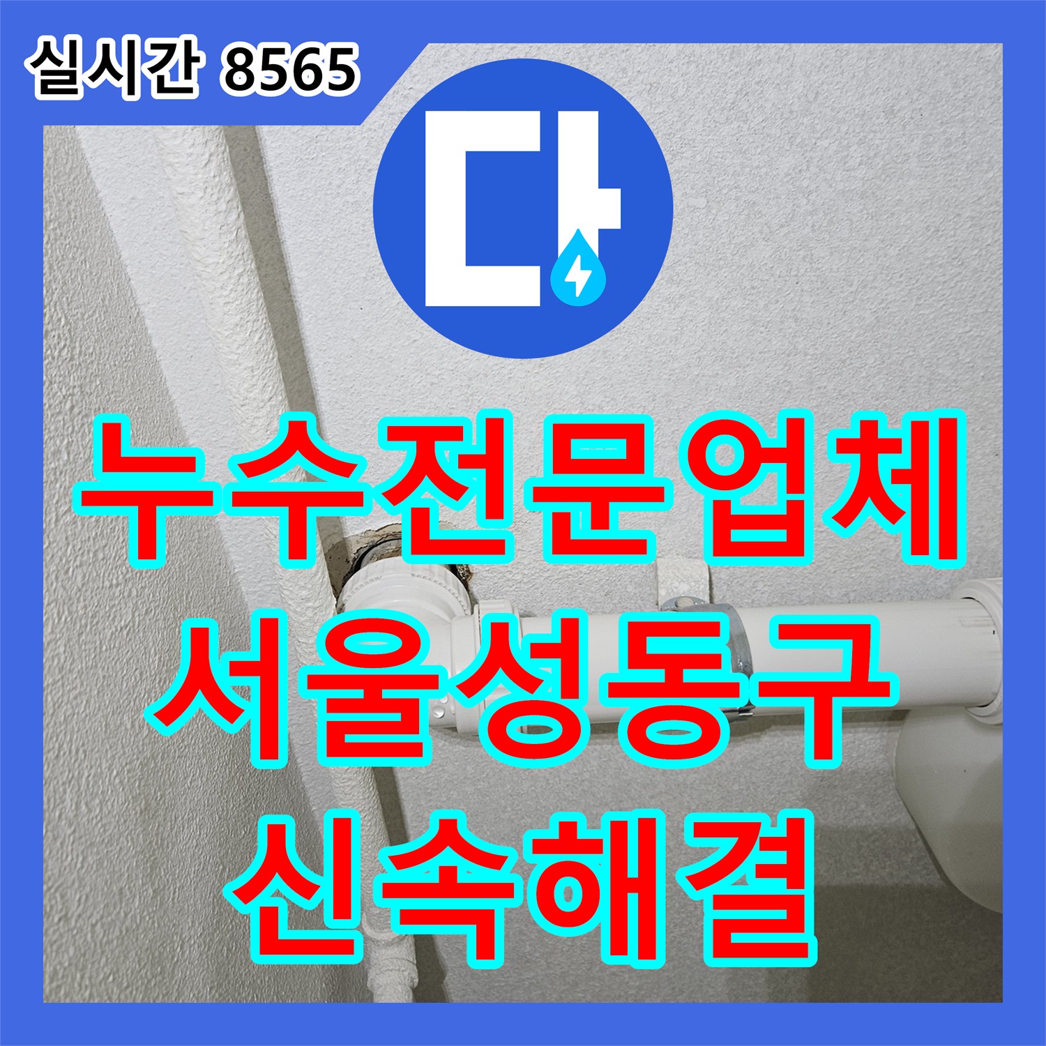 누수전문업체 싱크대 하부 배수 호스의 체결 불량으로 인한 누수를 해결한 과정 서울 성동구 금호동