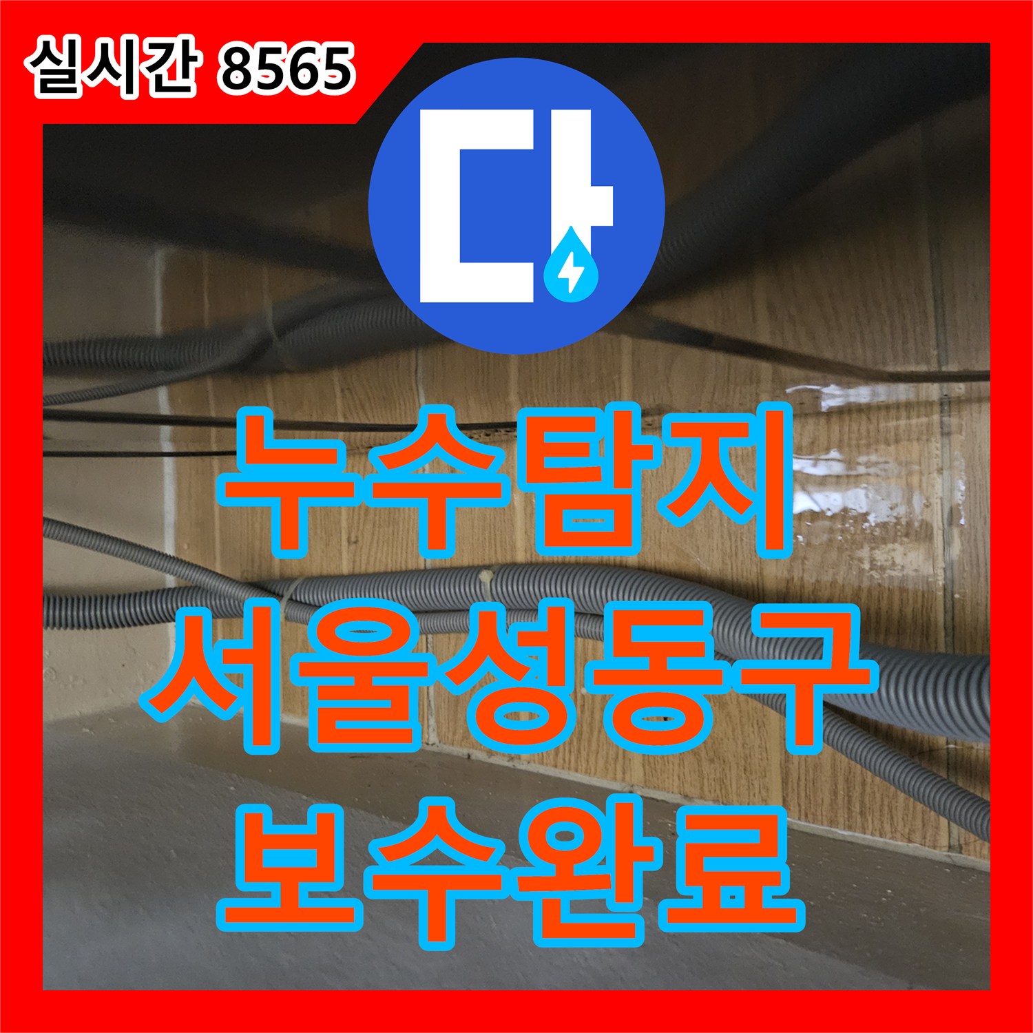 누수탐지 싱크대 하부 배수관 연결 부위의 틈새 누수를 정밀하게 보수한 사례 서울 성동구 금호동