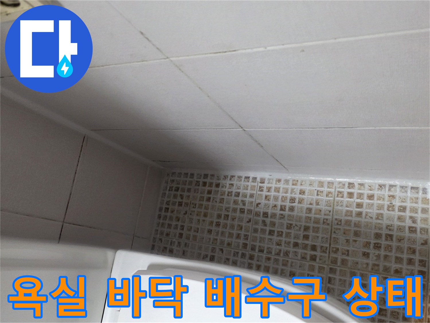 마포구 욕실-배수구 주변 타일 균열과 방수층 노후화 현장