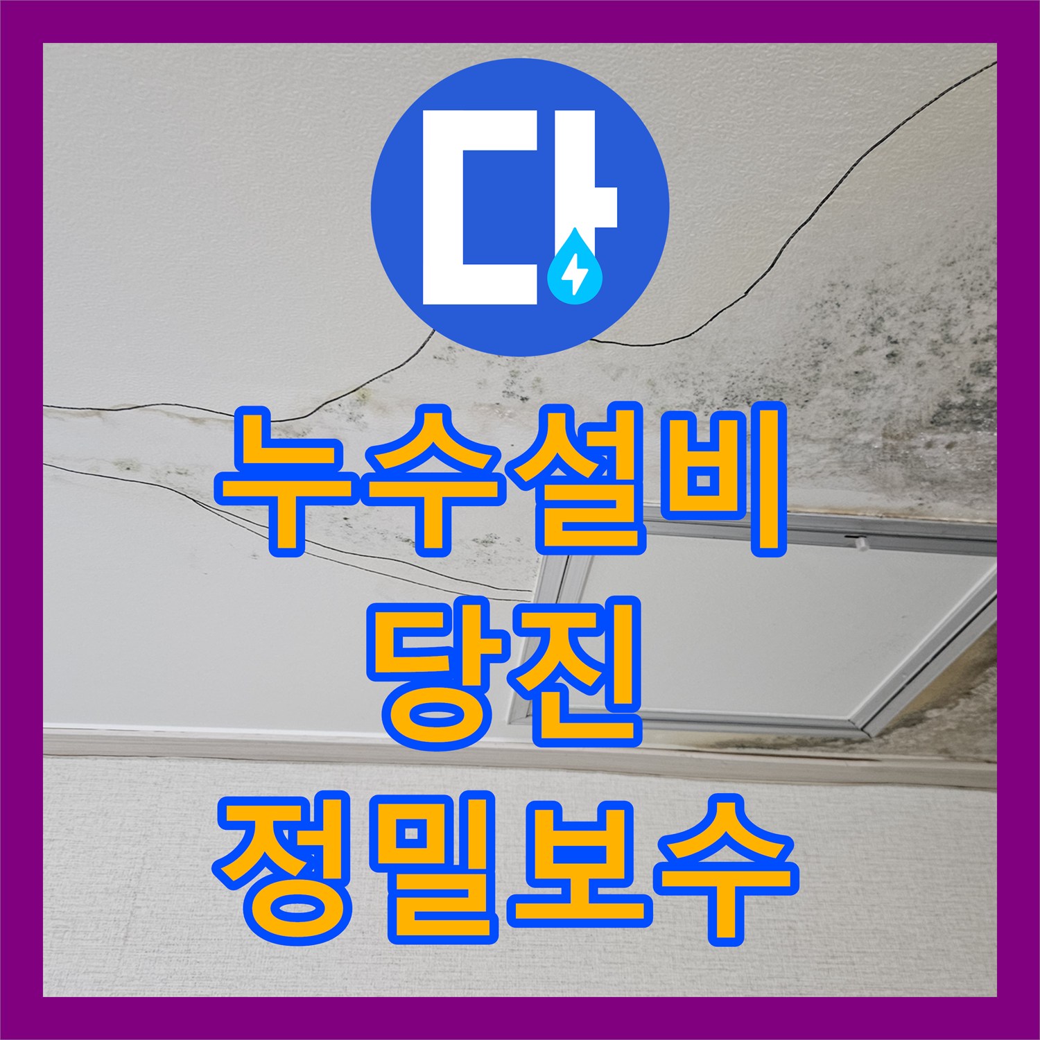 누수설비업체 하수구 연결 부위 불량으로 인한 천장 누수 수리 충남 당진시 읍내동