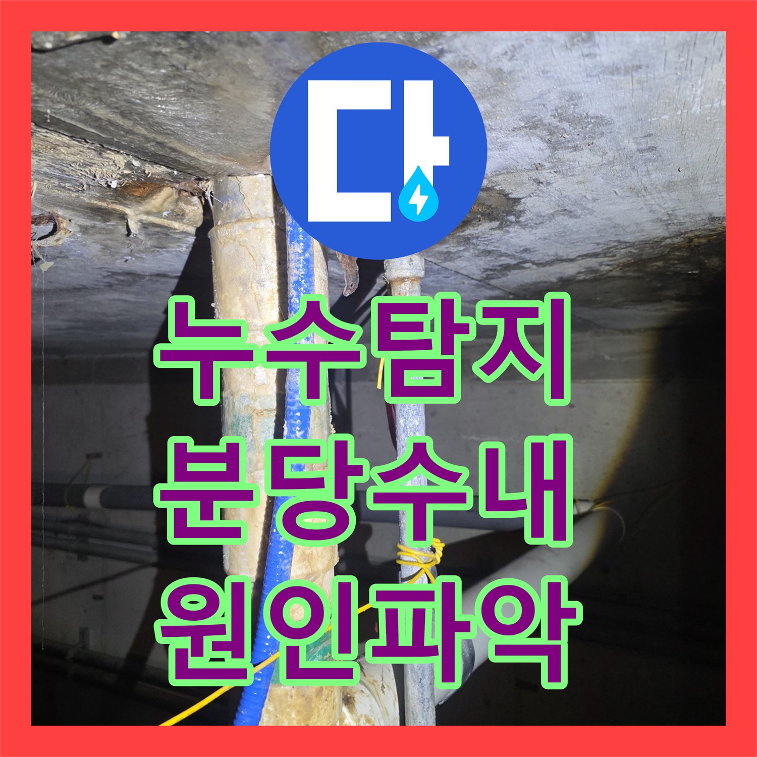 누수탐지 성남시 분당구 수내동 상가 주방 방수층 파손으로 인한 천장 물샘 진단