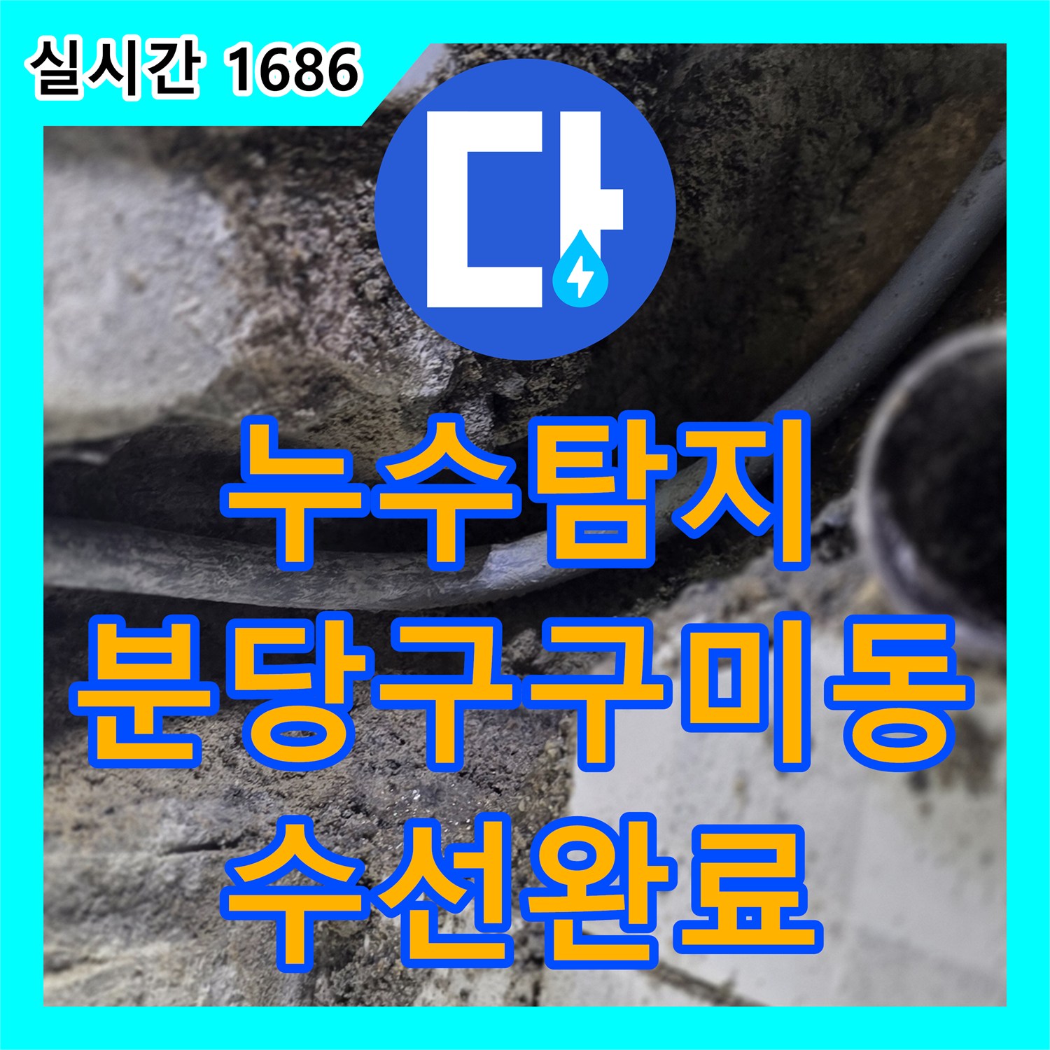 누수탐지 온수배관 파손으로 인한 아래층 천장 피해를 정밀하게 수선한 경기 성남시 분당구 구미동 사례