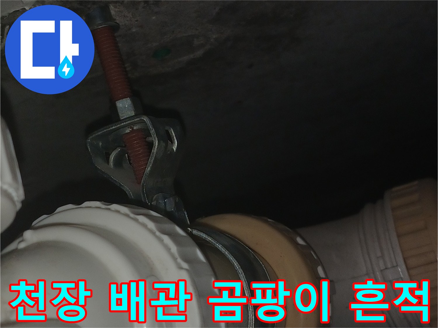 배관-연결부-주변의-심한-물자국과-곰팡이
