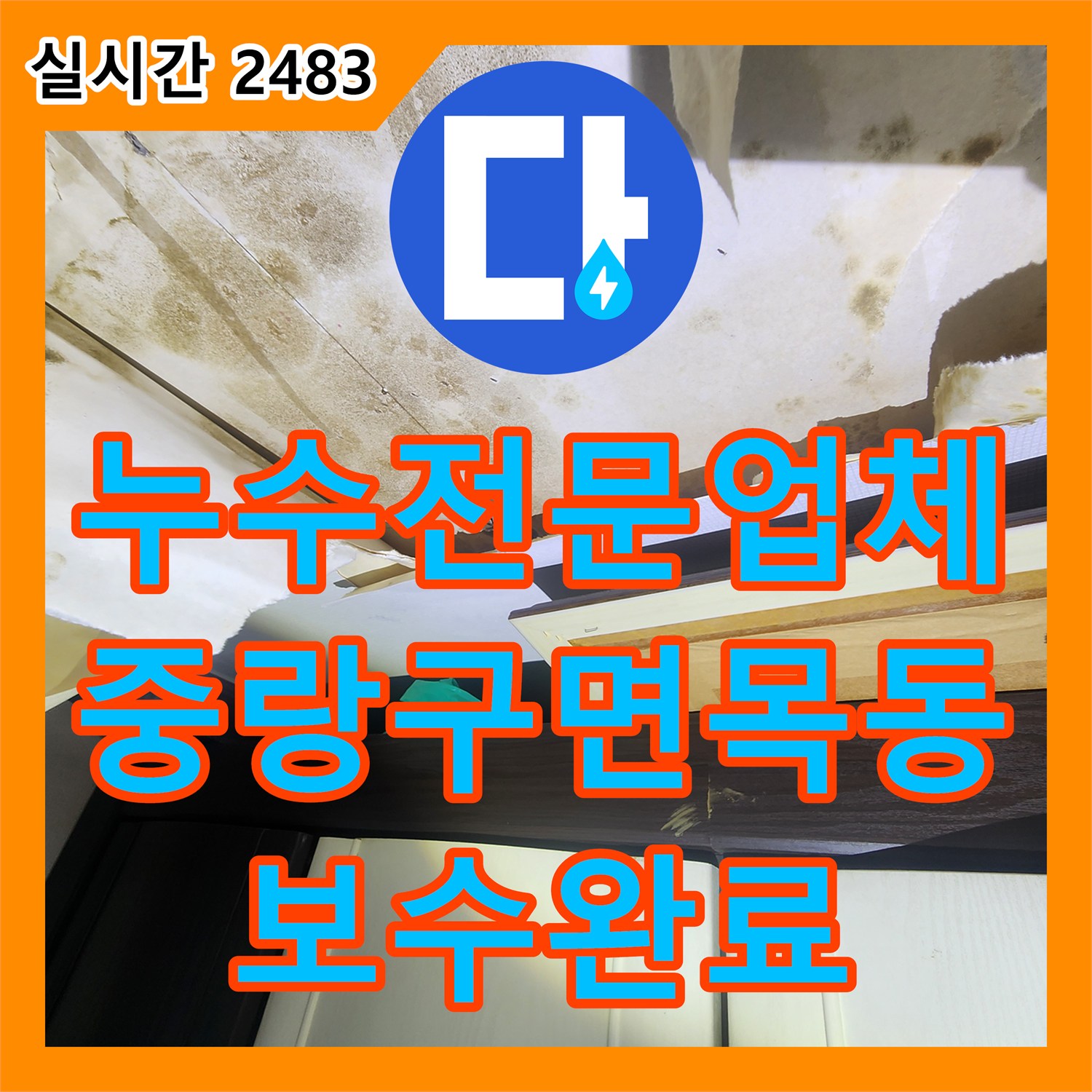 누수전문업체 주방 싱크대 하부 매립 배관의 피팅 결함을 찾아내어 보수한 서울 중랑구 면목동 현장