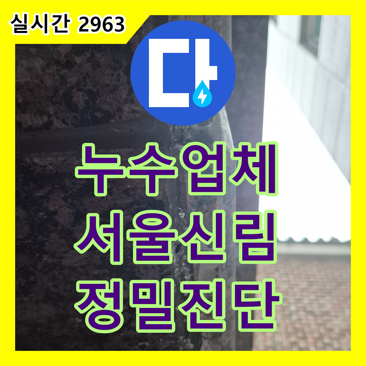 누수업체 다세대 건물 외벽 및 내부 배관 누수를 잡기 위한 정밀 진단 서울 관악구 신림동