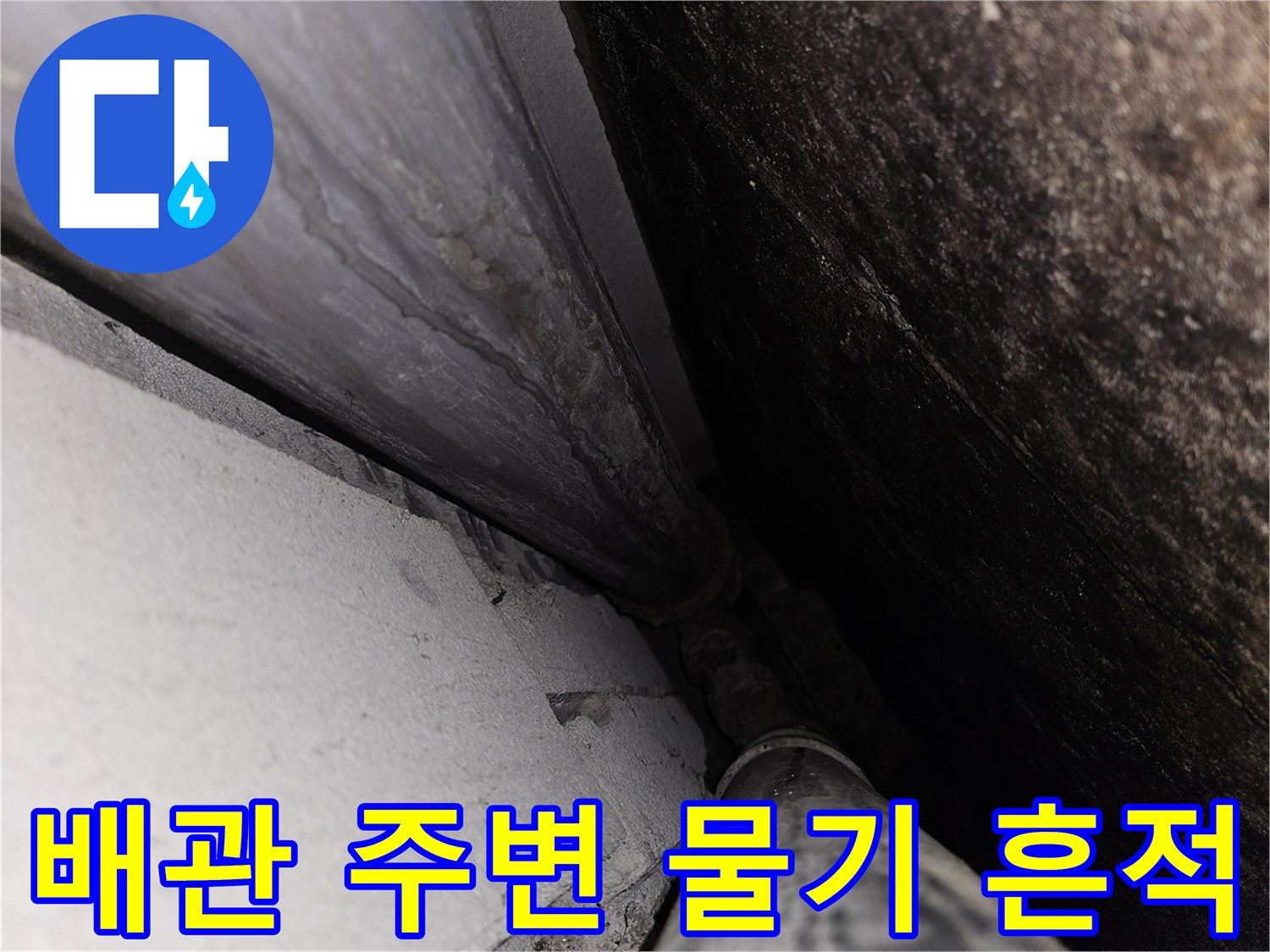 천장-배관-연결부-주변의-물기-및-젖은-상태