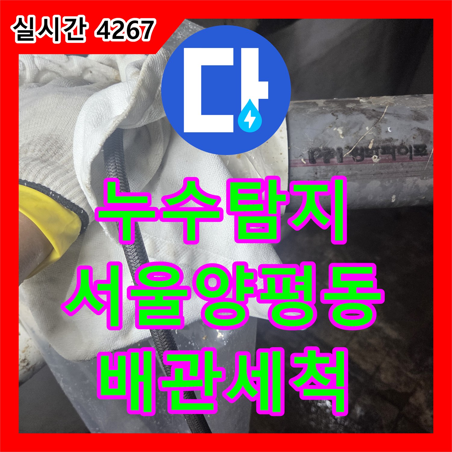 누수탐지 오수 메인 배관의 막힘으로 인한 지하층 누수를 고압 세척으로 해결한 서울 영등포구 양평동 사례