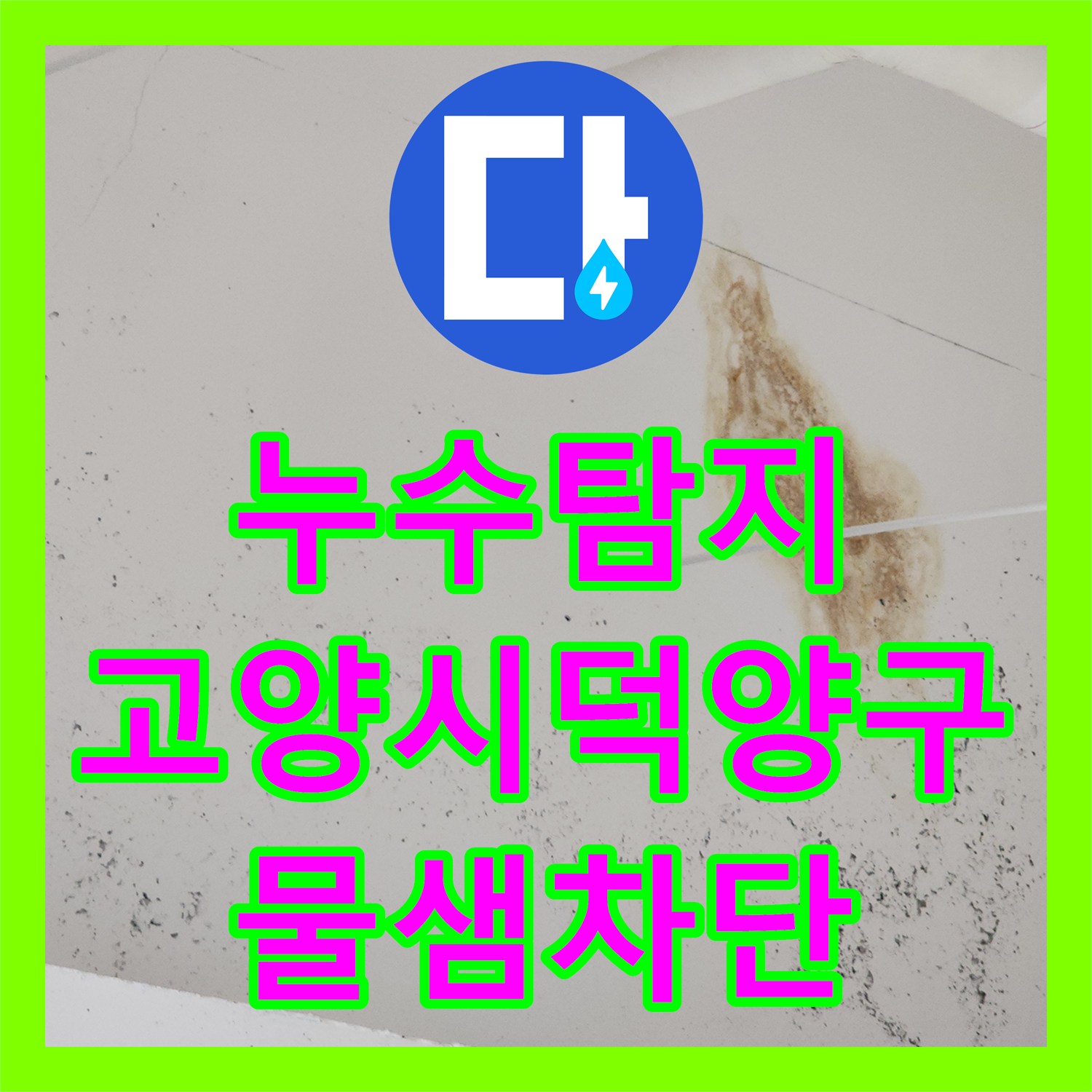 누수탐지 식당 주방 트렌치 방수층 손상으로 인한 아래층 천장 물샘 해결 경기 고양시 덕양구 지축동