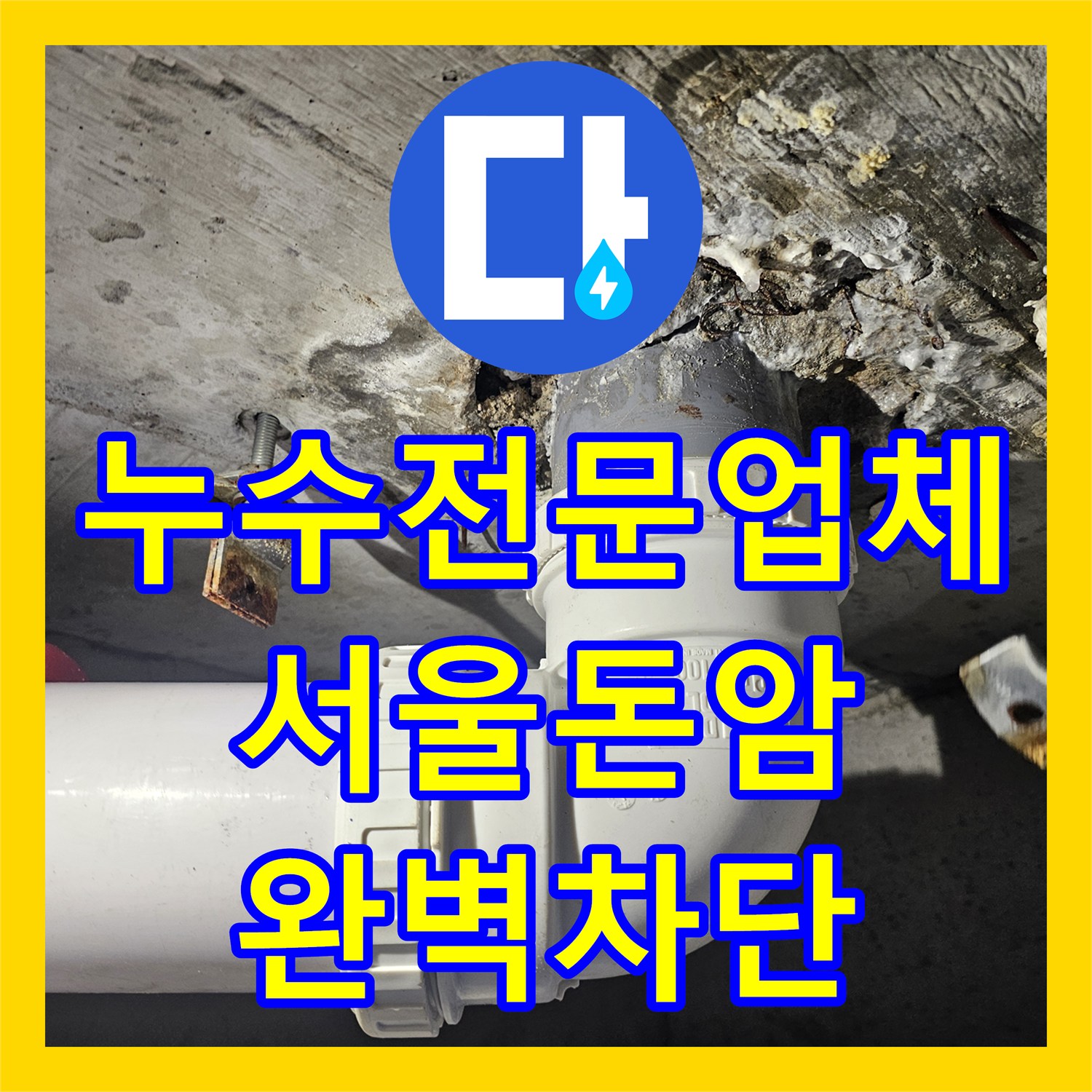 누수전문업체 화장실 천장 물샘 지점 정밀 진단 및 배관 교체 시공 서울 성북구 돈암동
