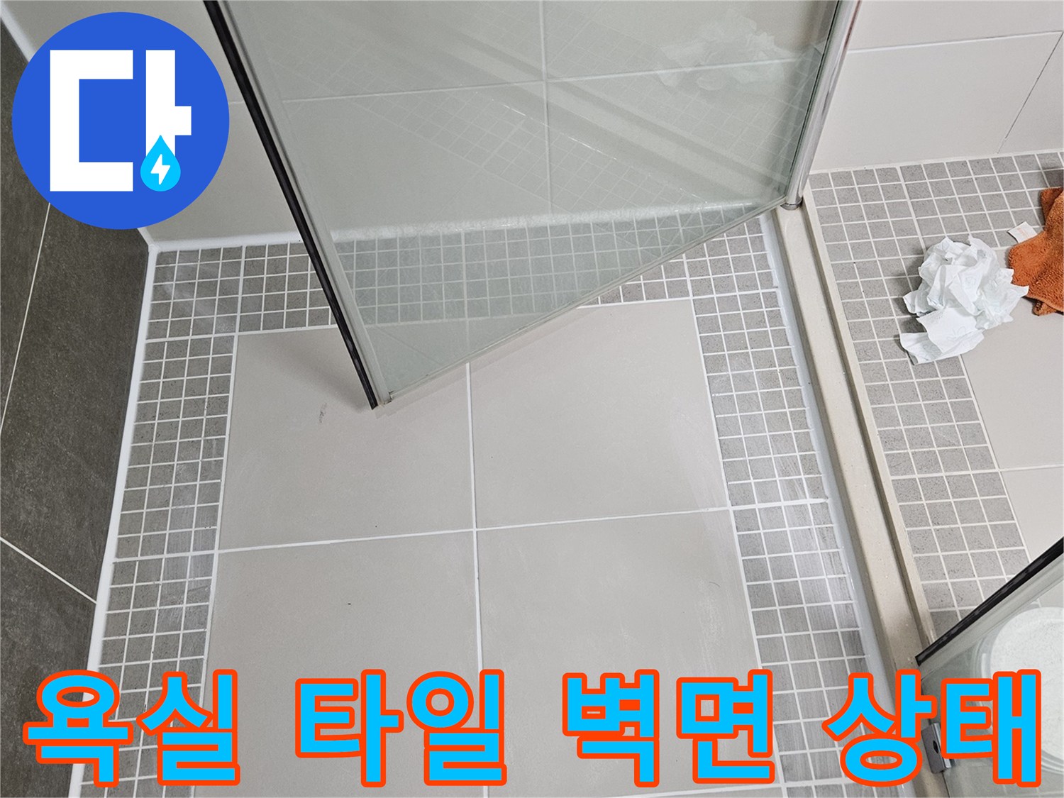 양주 옥정 누수 현장의 화장실 벽체 및 배수구 주변부