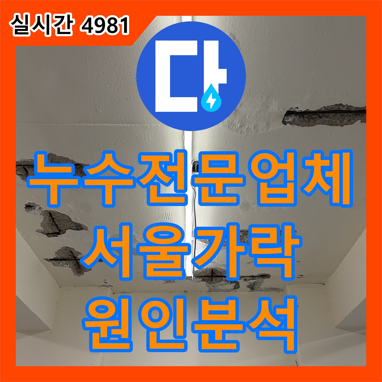 누수전문업체 지하 천장 습기 및 철근 부식 문제를 정밀하게 진단한 서울 송파구 가락동 사례