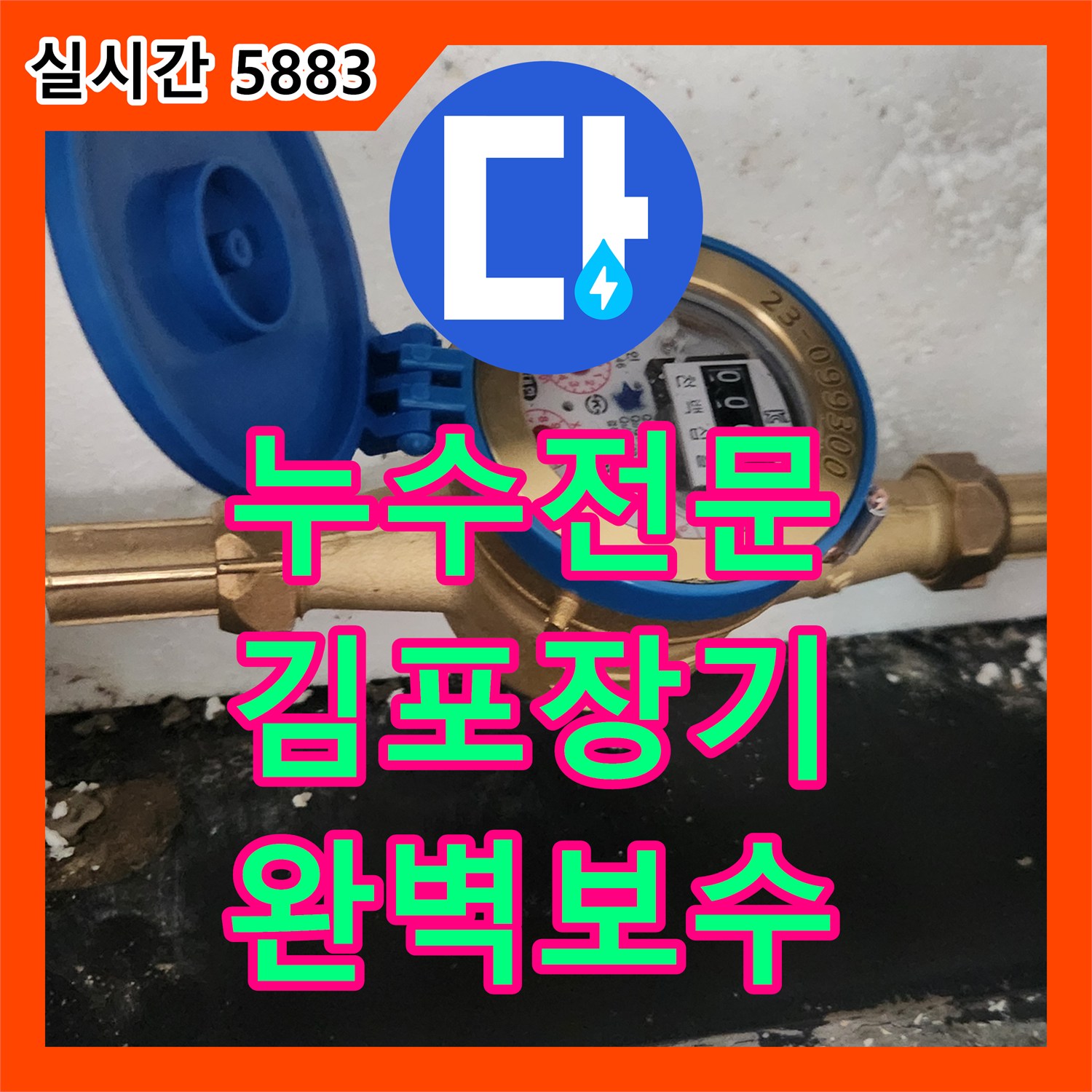 누수전문 빌라 세대 내 노후된 수도 계량기를 교체하여 물 샘 현상을 잡은 사례 경기 김포시 장기동
