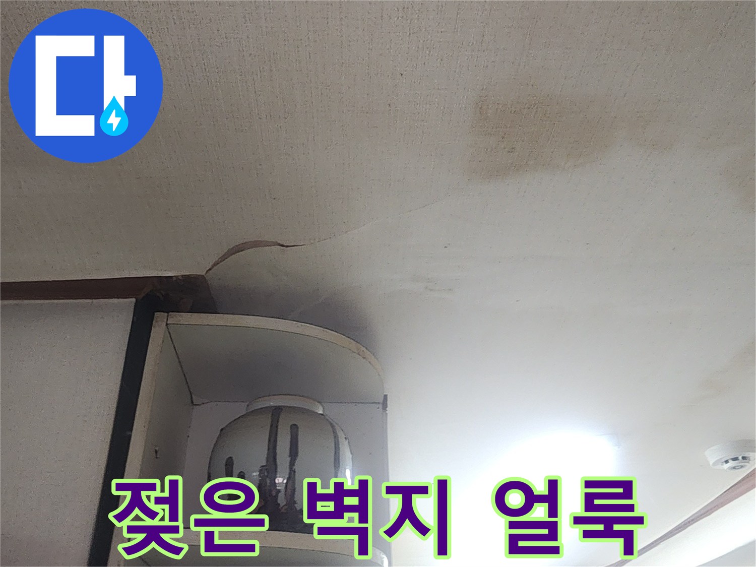 성북구 아파트 내부-벽지가 젖어 있는 모습