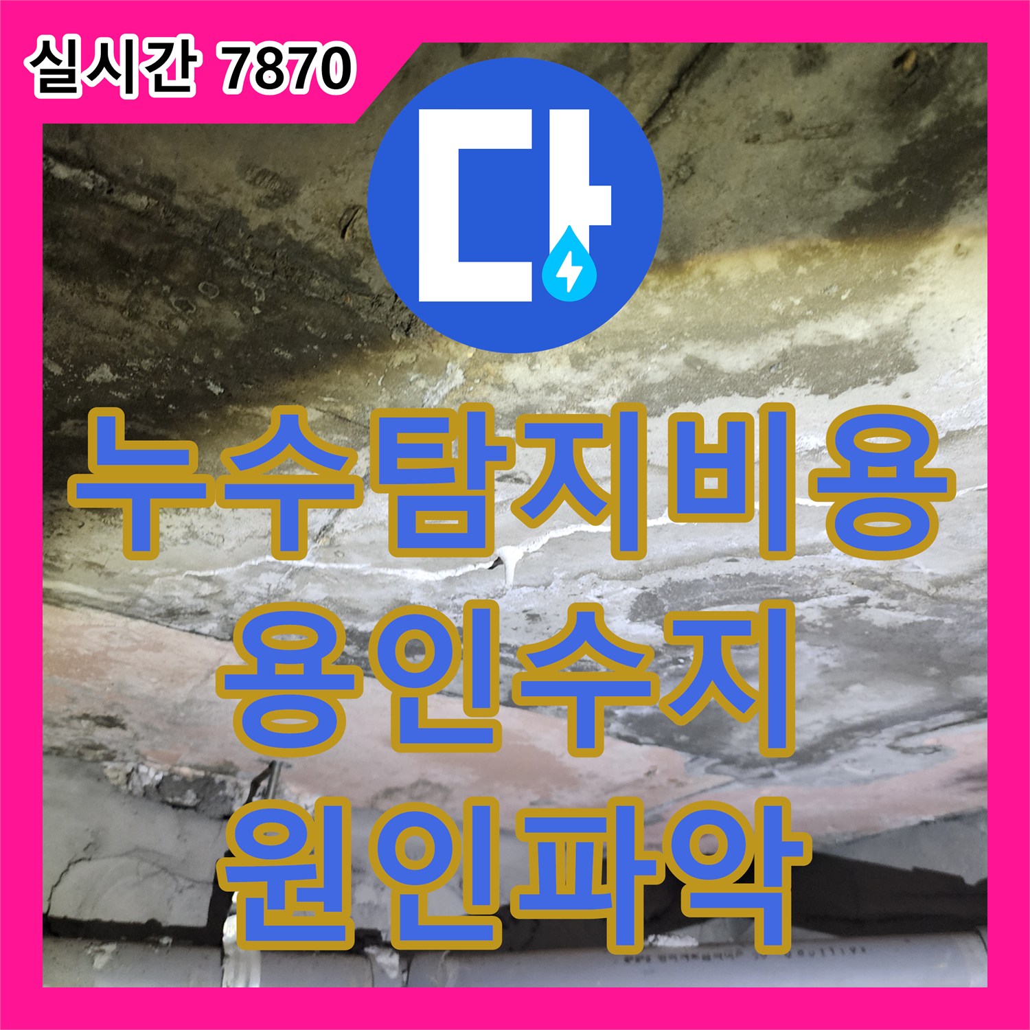 누수탐지비용 보다 중요한 것은 정확한 원인 파악과 효율적인 보수 방법 제시 경기 용인시 수지구 상현동