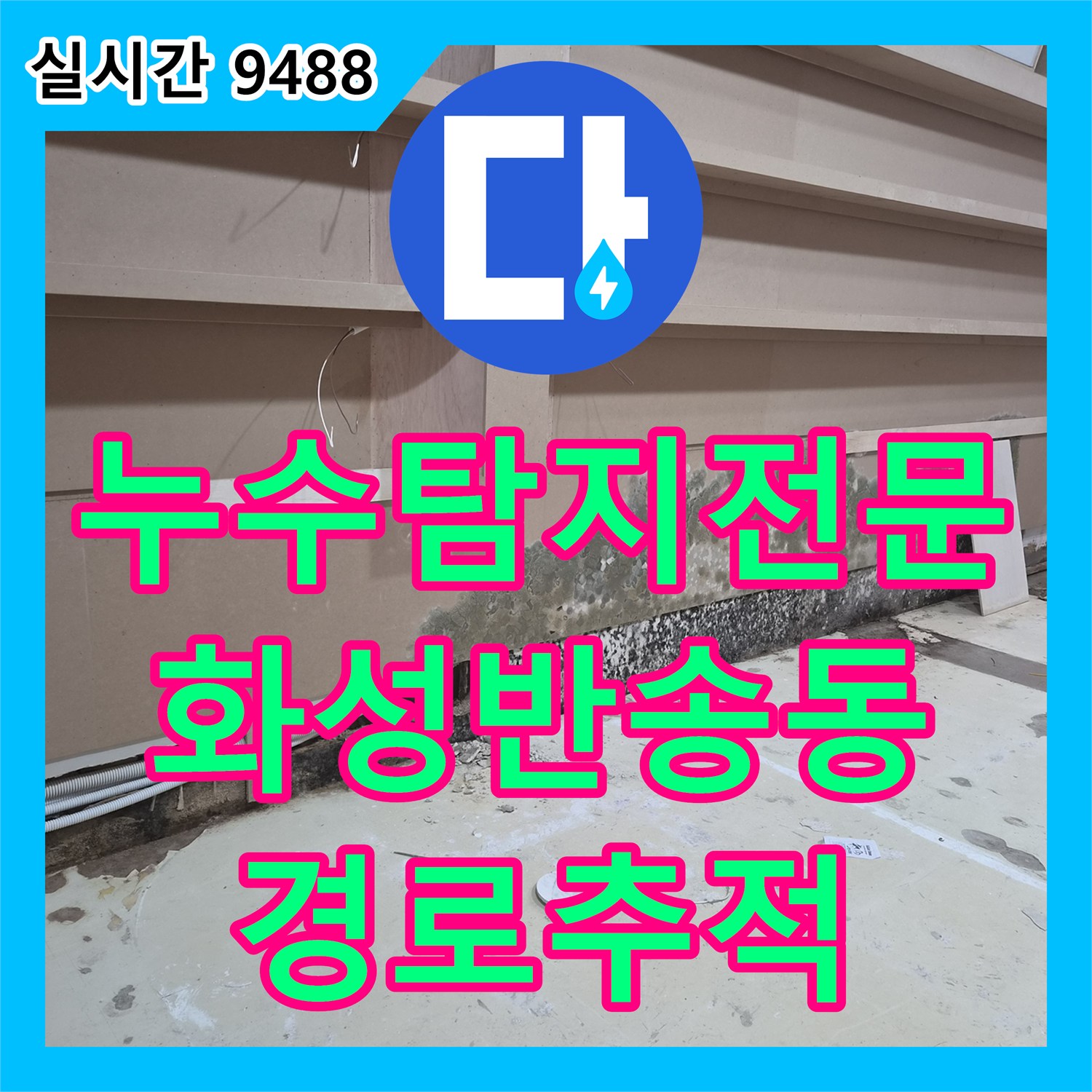 누수탐지전문 상가 바닥면 곰팡이와 지속적인 누수 유입 경로를 추적한 화성시 동탄구 반송동 작업